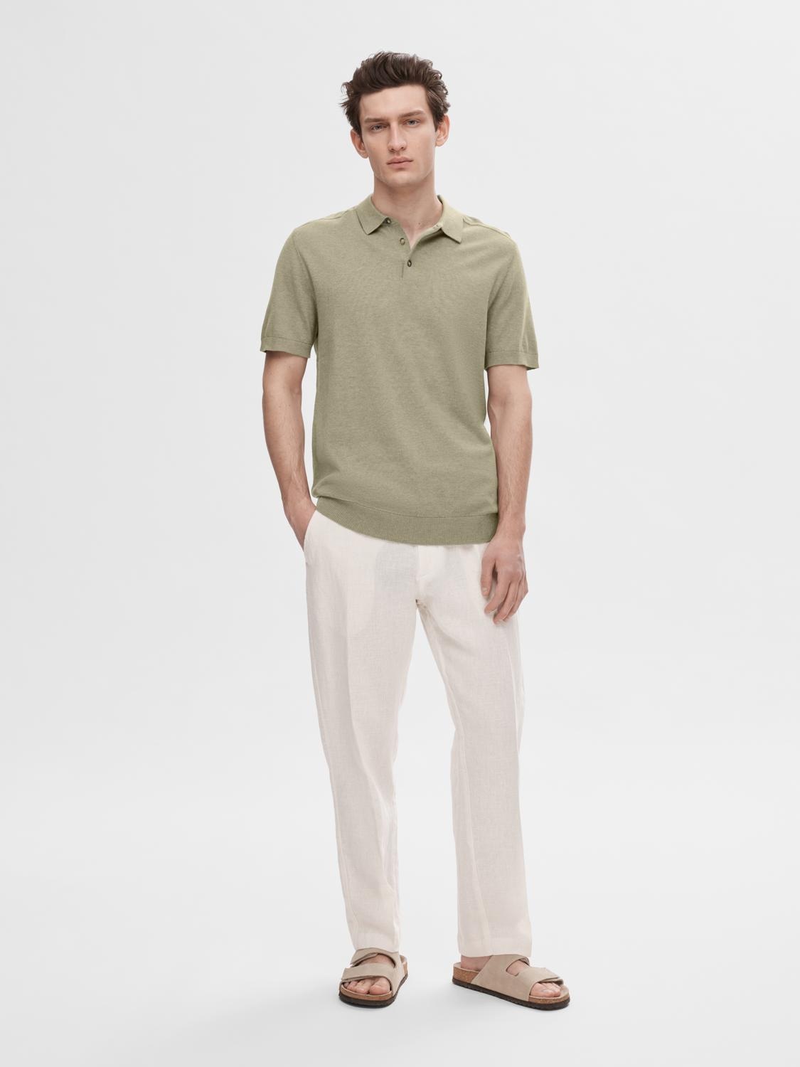 SELECTED HOMME Poloshirt »SLHBERG SS KNIT POLO NOOS«