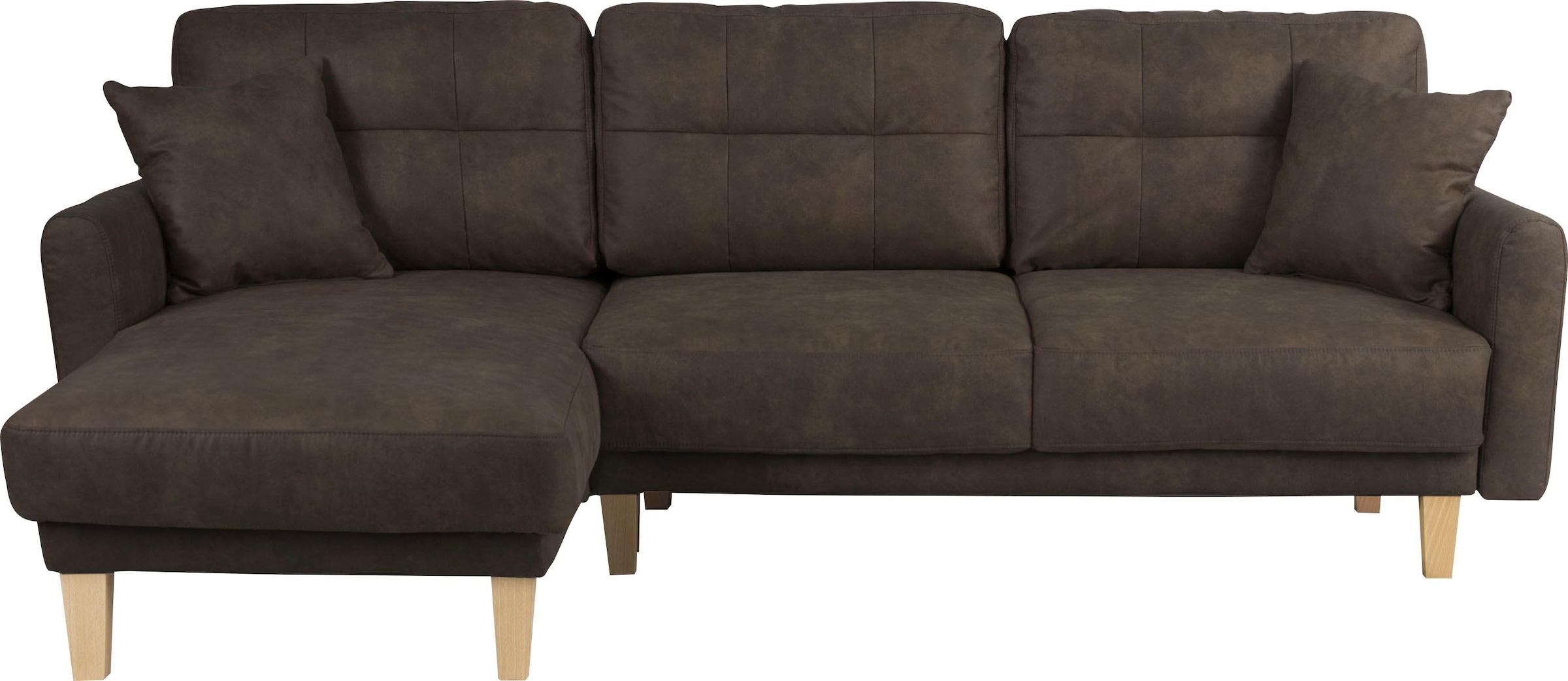 Home affaire Ecksofa »TRIPLO optionale Schlafsofa mit Bettkasten, Maße B/T/H: 234/164/89 cm« L-Form wahlweise mit Bettfunktion - Liegefläche 132x210 cm