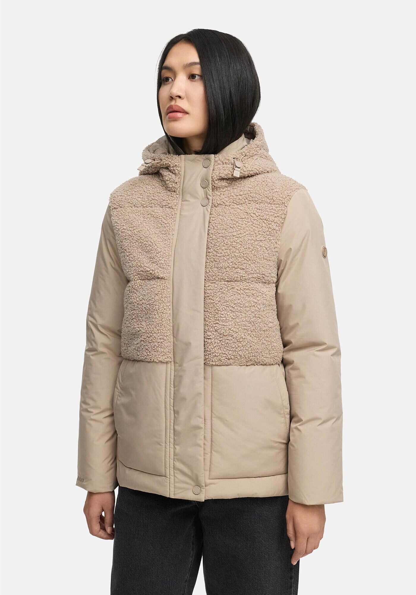 Marikoo Winterjacke »Marikoo Sheeta Damen Herbst Winter Teddyfell Jacke gefüttert N095«