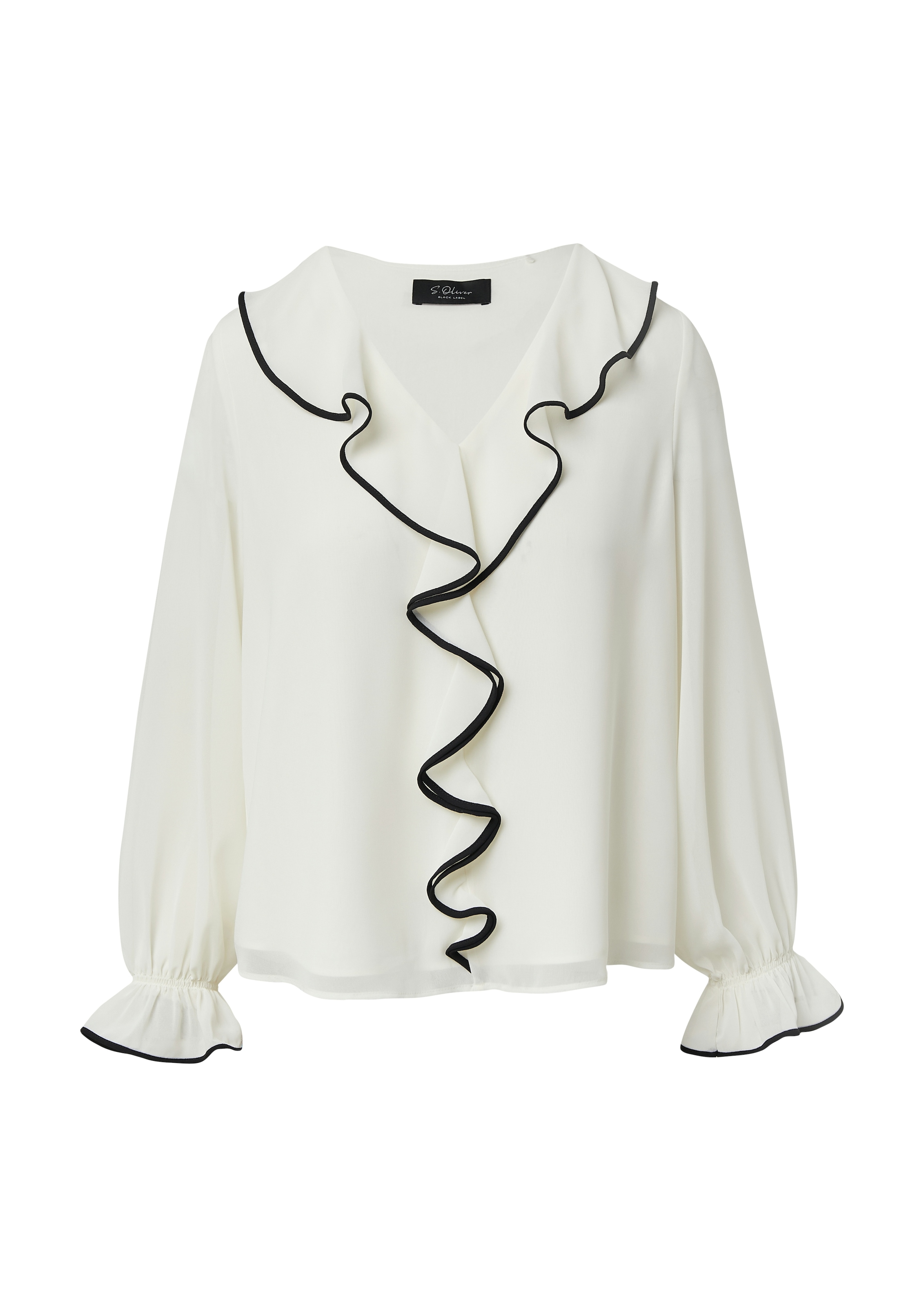 s.Oliver BLACK LABEL Langarmbluse, mit Volants