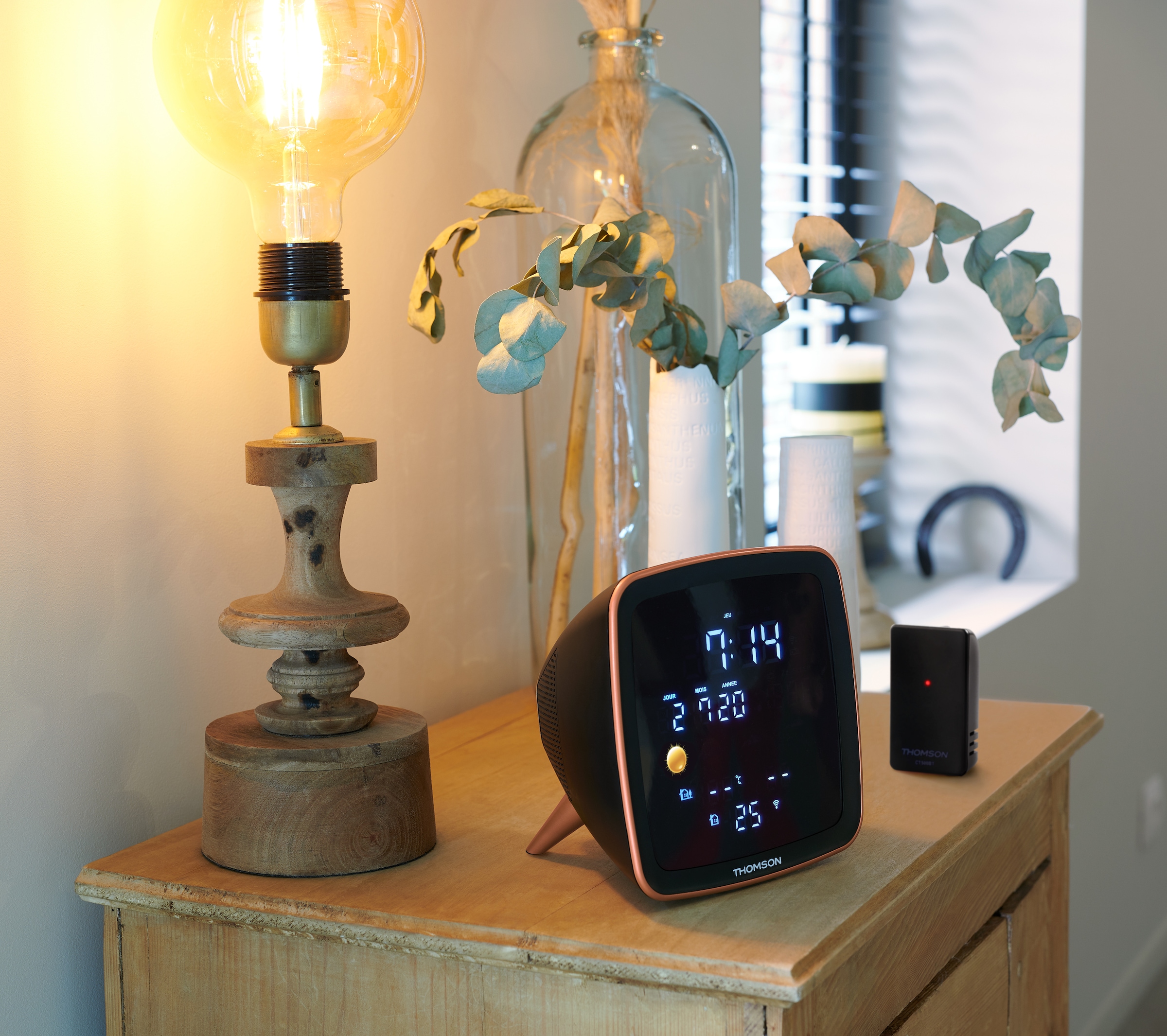 Thomson Radiowecker »TH383966 CT500BT schwarz«, mit Wetterstation