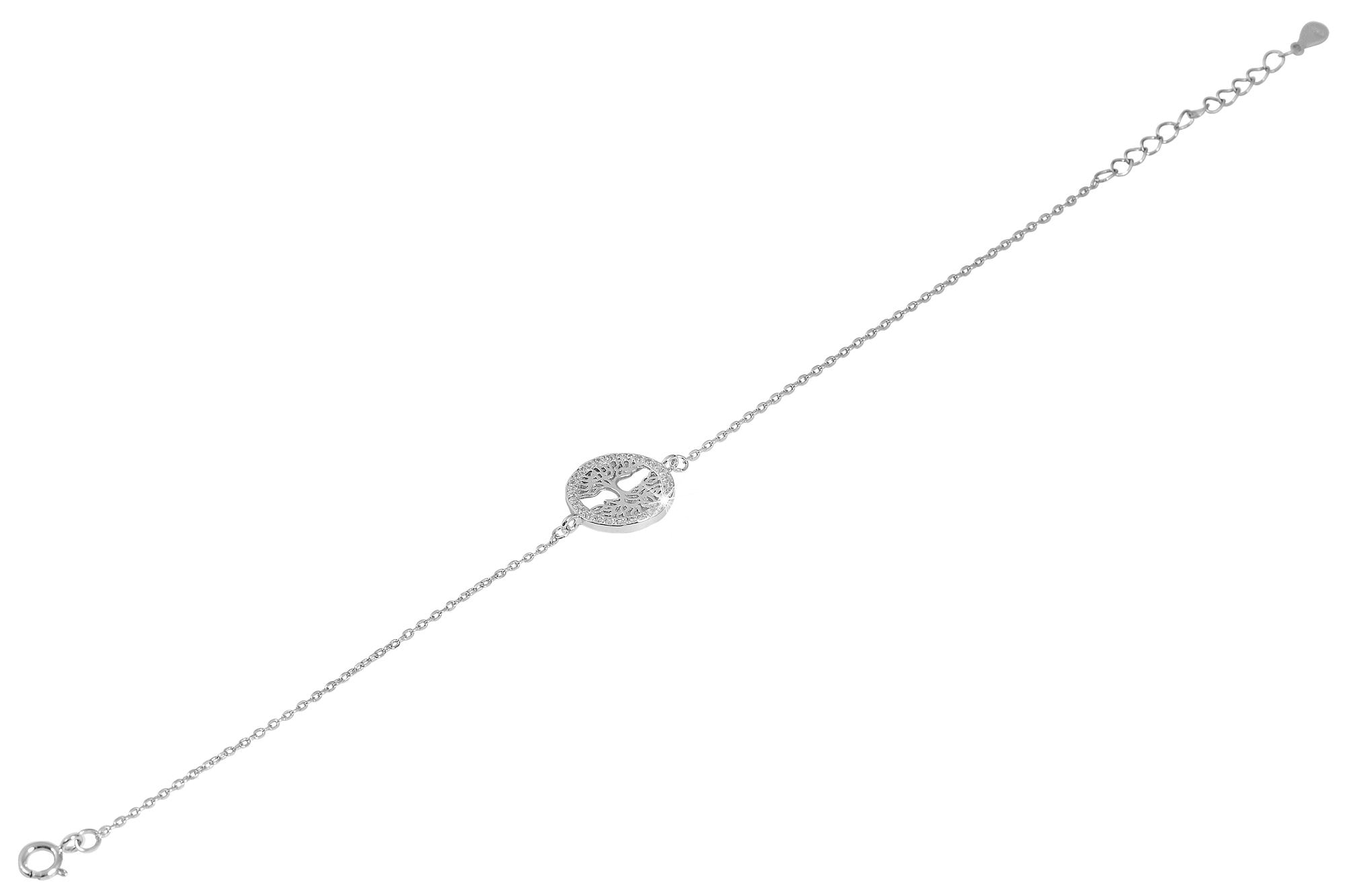 Adelia´s Armband »Damen Armband ¿ Lebensbaum aus 925 Silber mit Zirkonia 17 cm«