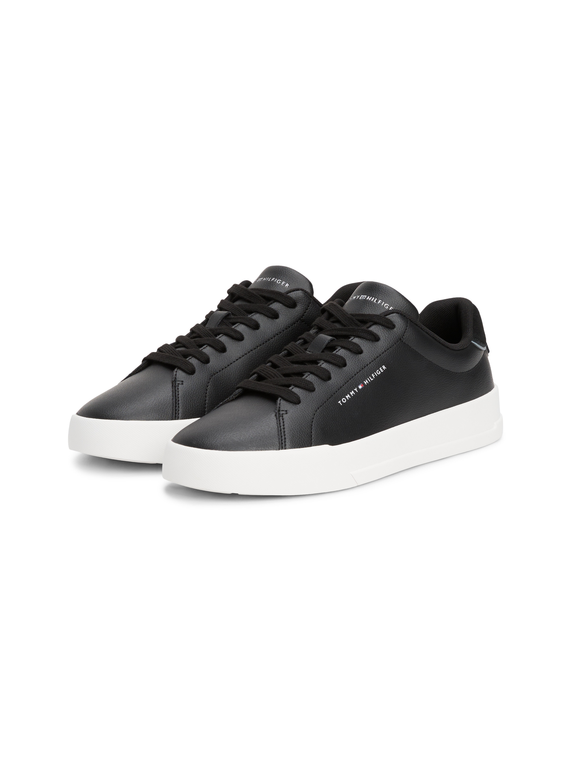 Tommy Hilfiger Sneaker »TH COURT LTH DETAIL ESS«, Freizeitschuh, Halbschuh, Schnürschuh mit seitlichem Logoschriftzug
