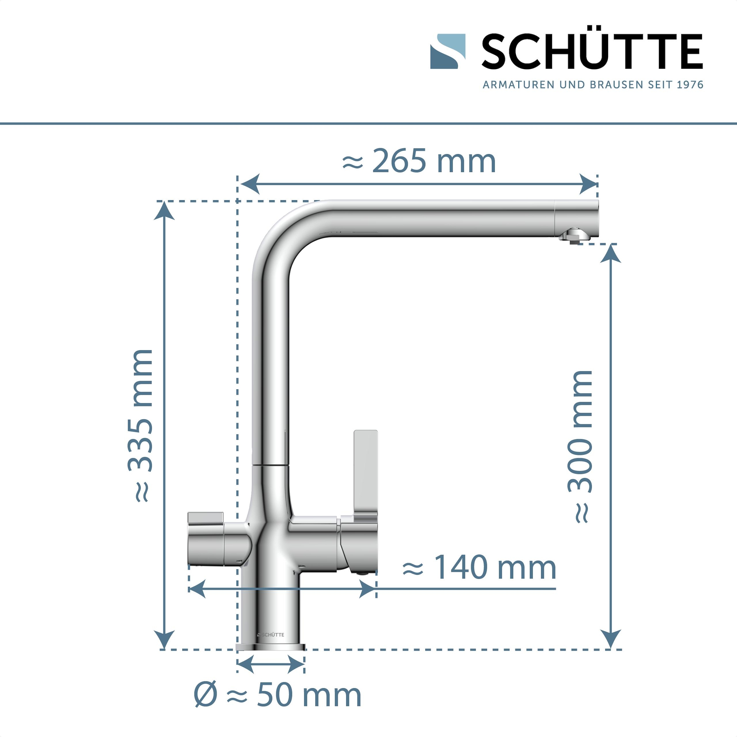 Schütte Spültischarmatur »AQUASTAR PRO« mit Filtersystem für Trinkwasser, praktische Cold-Start-Funktion