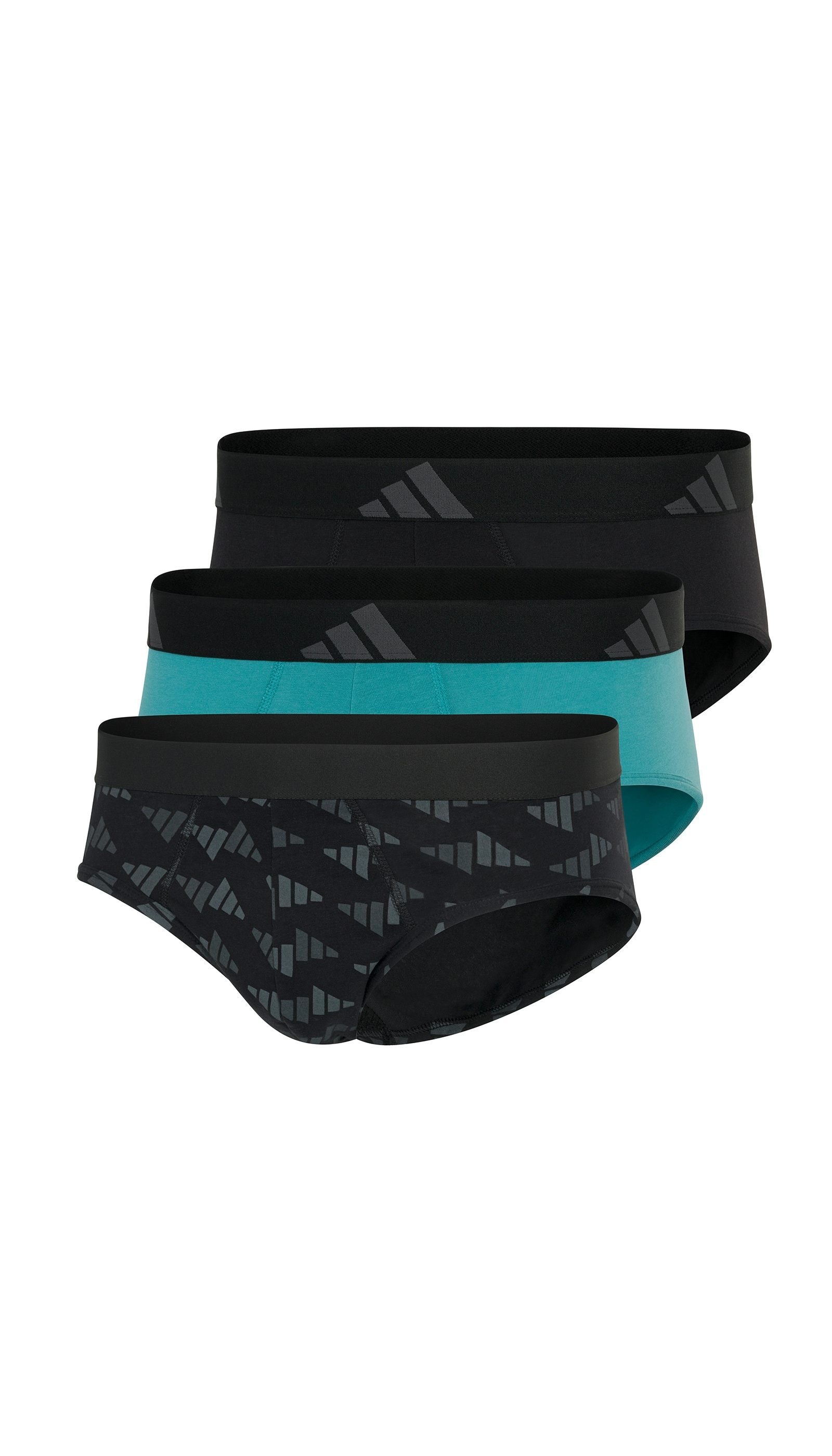 adidas Sportswear Slip »Active Flex Cotton« 3er Pack,  elastisch, Logo-Bund, scheuerfreies Tragegefühl, ohne Eingriff