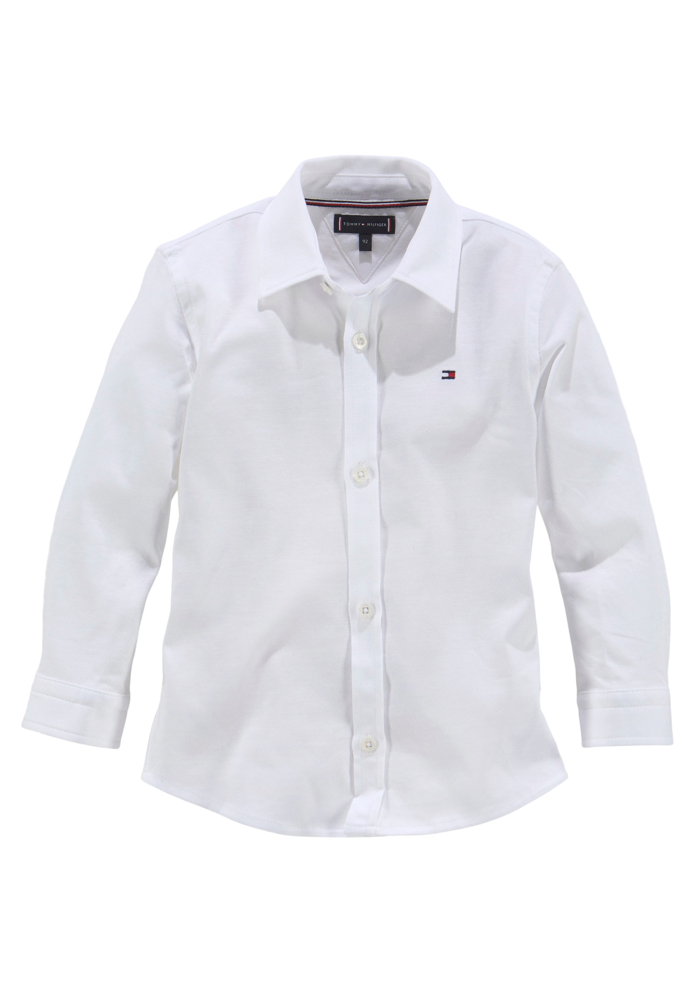 Tommy Hilfiger Langarmhemd »SOLID JERSEY SHIRT«, (1 tlg.), mit durchgehender Knopfleiste kaufen