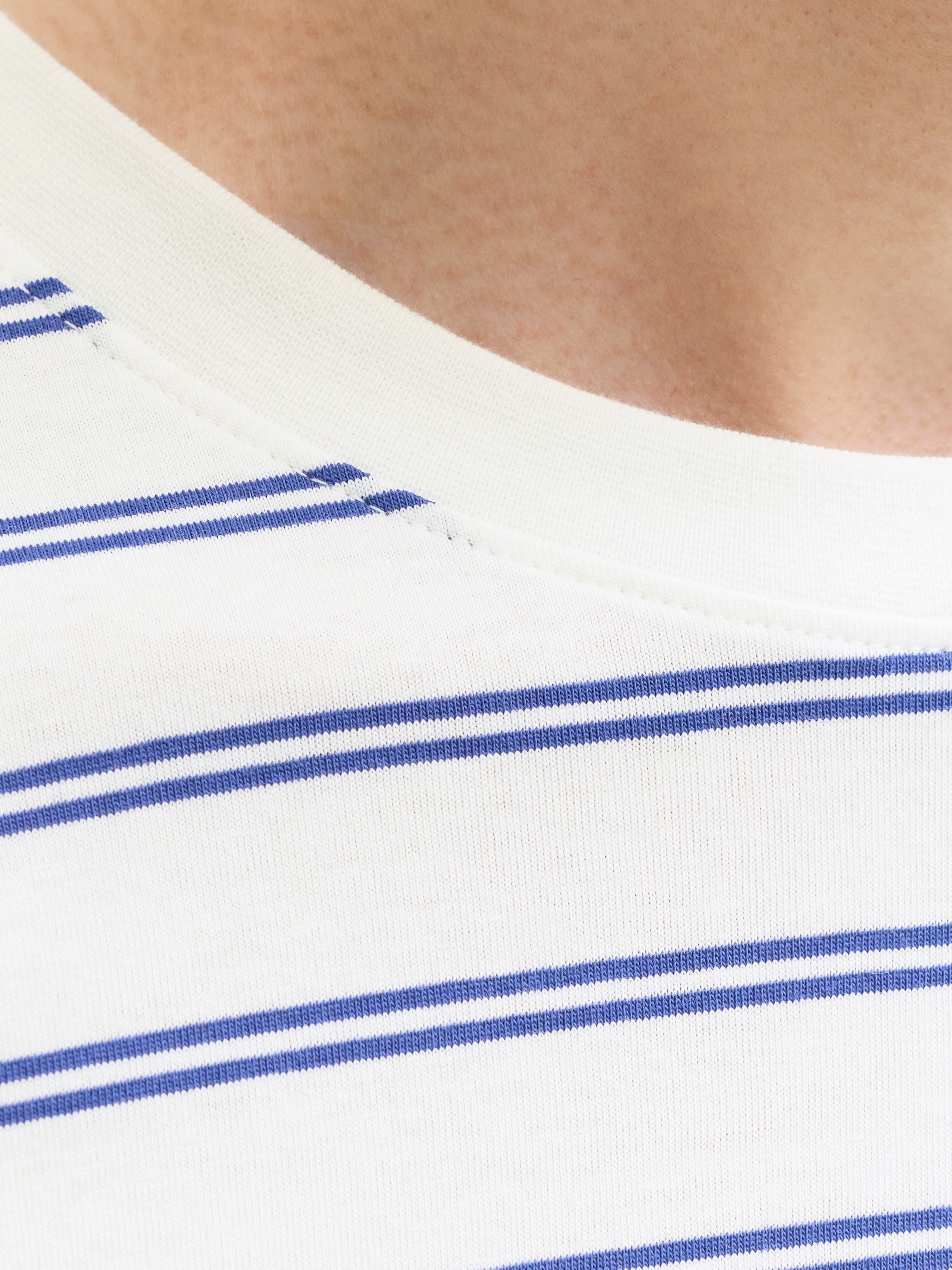Jack & Jones T-Shirt »JORNORREBRO STRIPE TEE SS CN LN« Baumwolle, relaxed fit