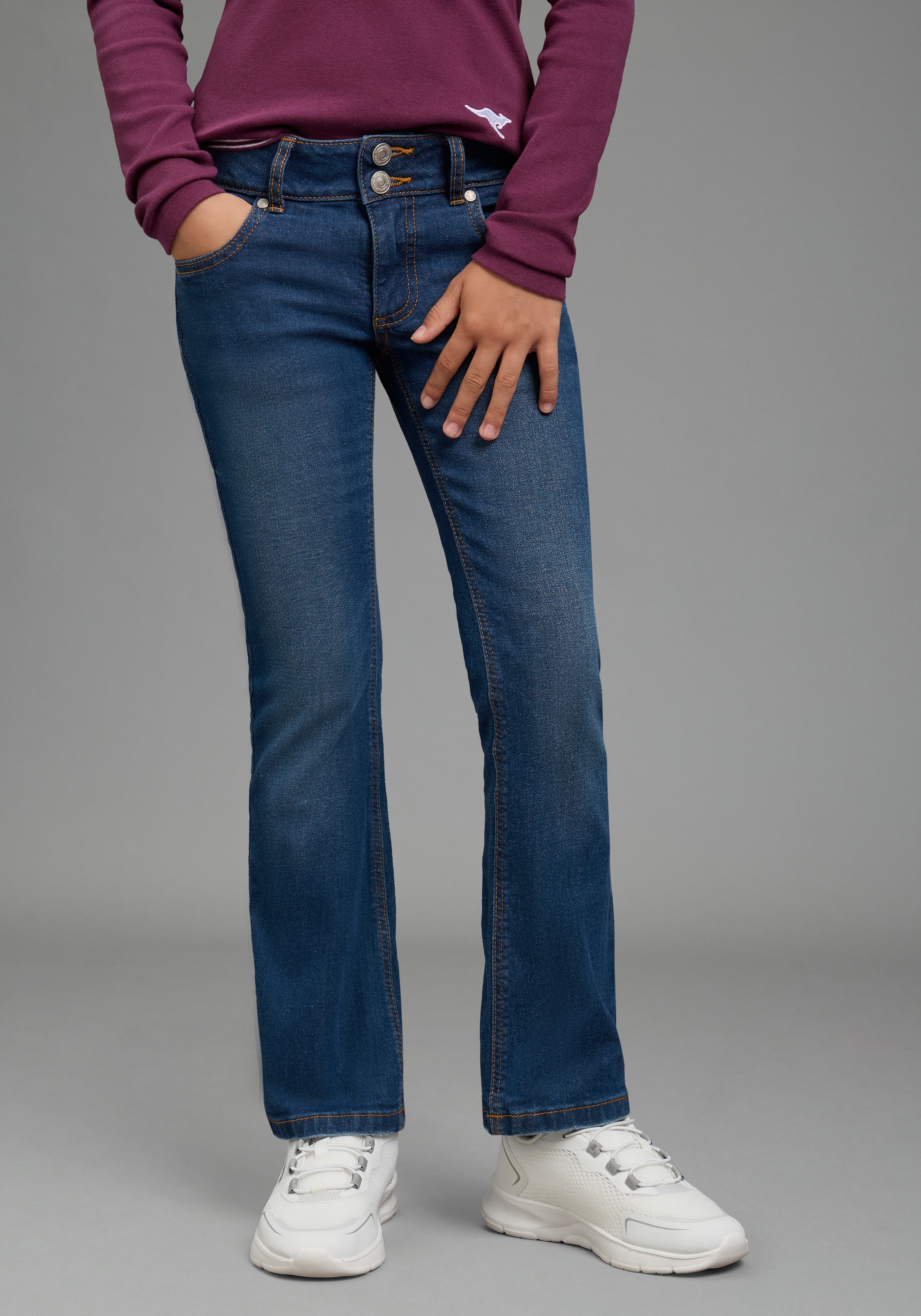 KangaROOS Bootcut-Jeans »Stretchjeans Boot Cut« Modische Jeans, authentische Waschung
