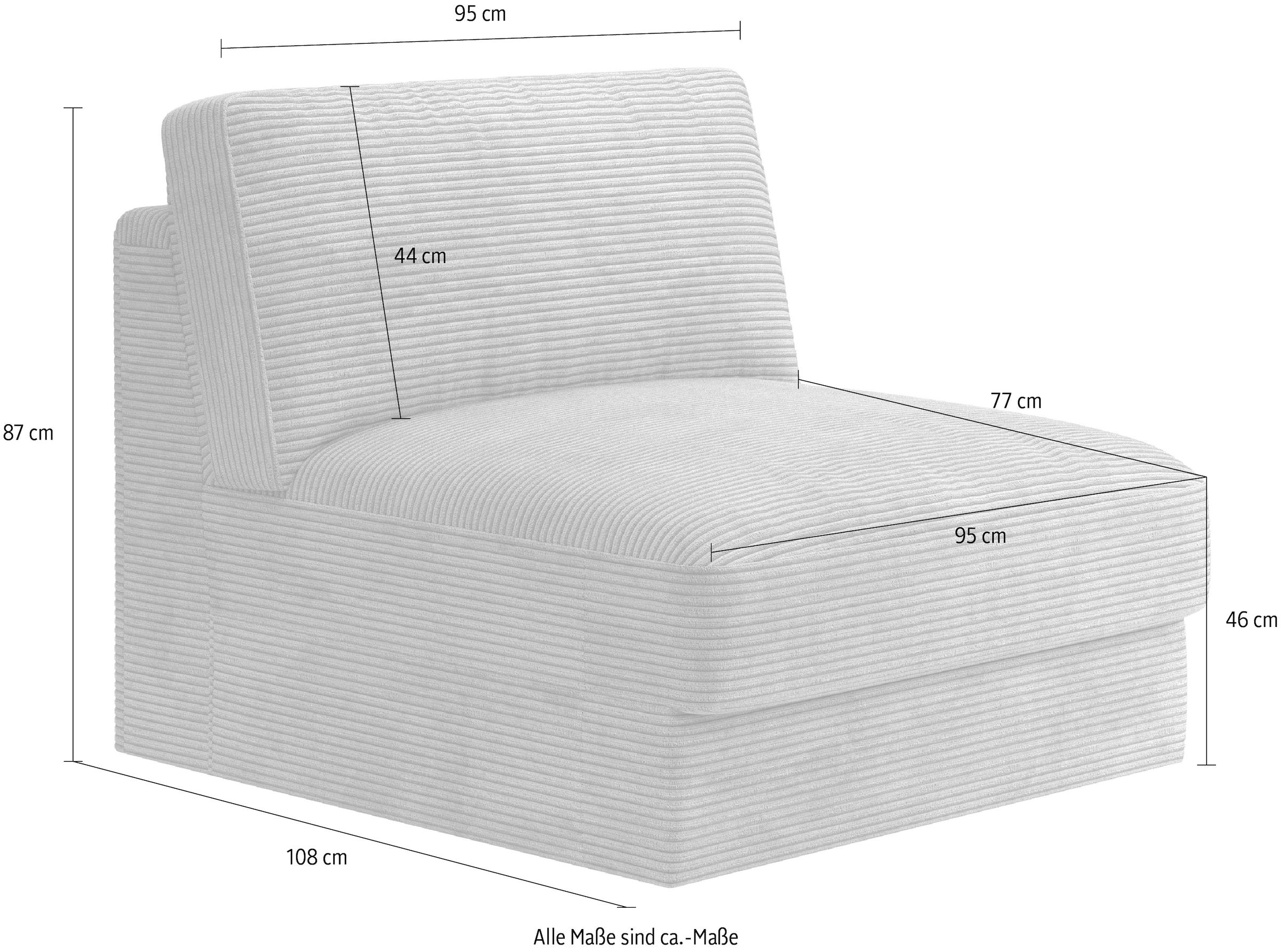 RAUM.ID Sofa-Mittelelement »Innovid«, Modernes Modul-Polsterprogramm