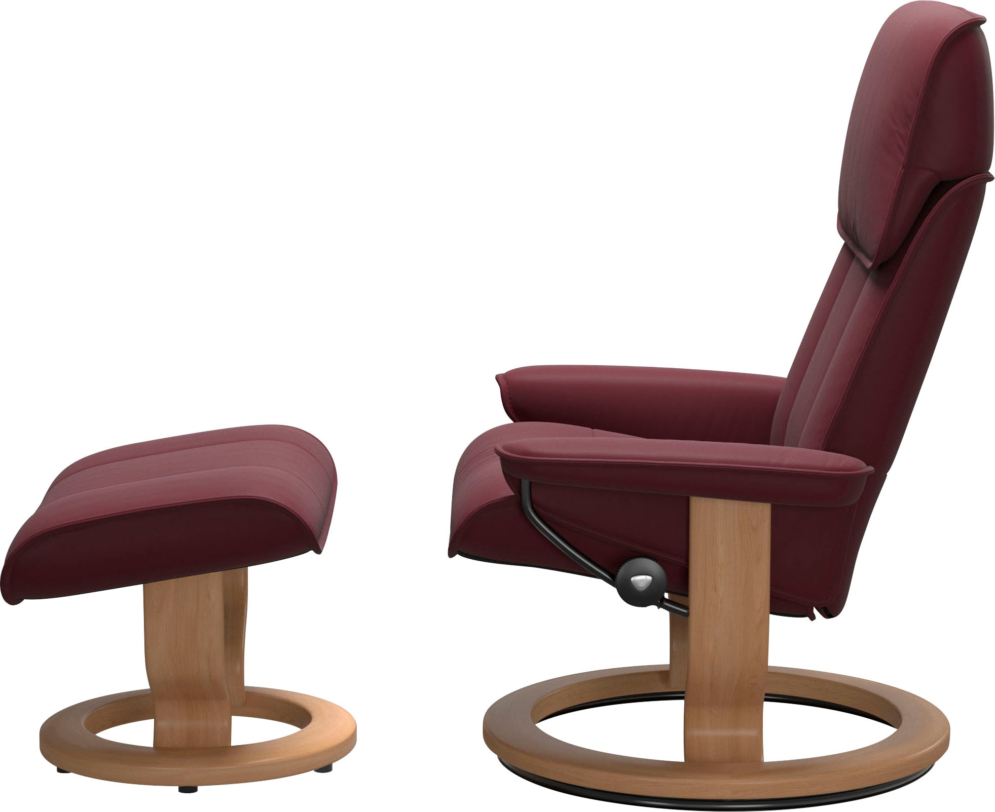 Stressless® Relaxsessel »Admiral«, (Set, Relaxsessel inkl. Hocker), mit Classic Base, Größe M & L, Gestell Eiche