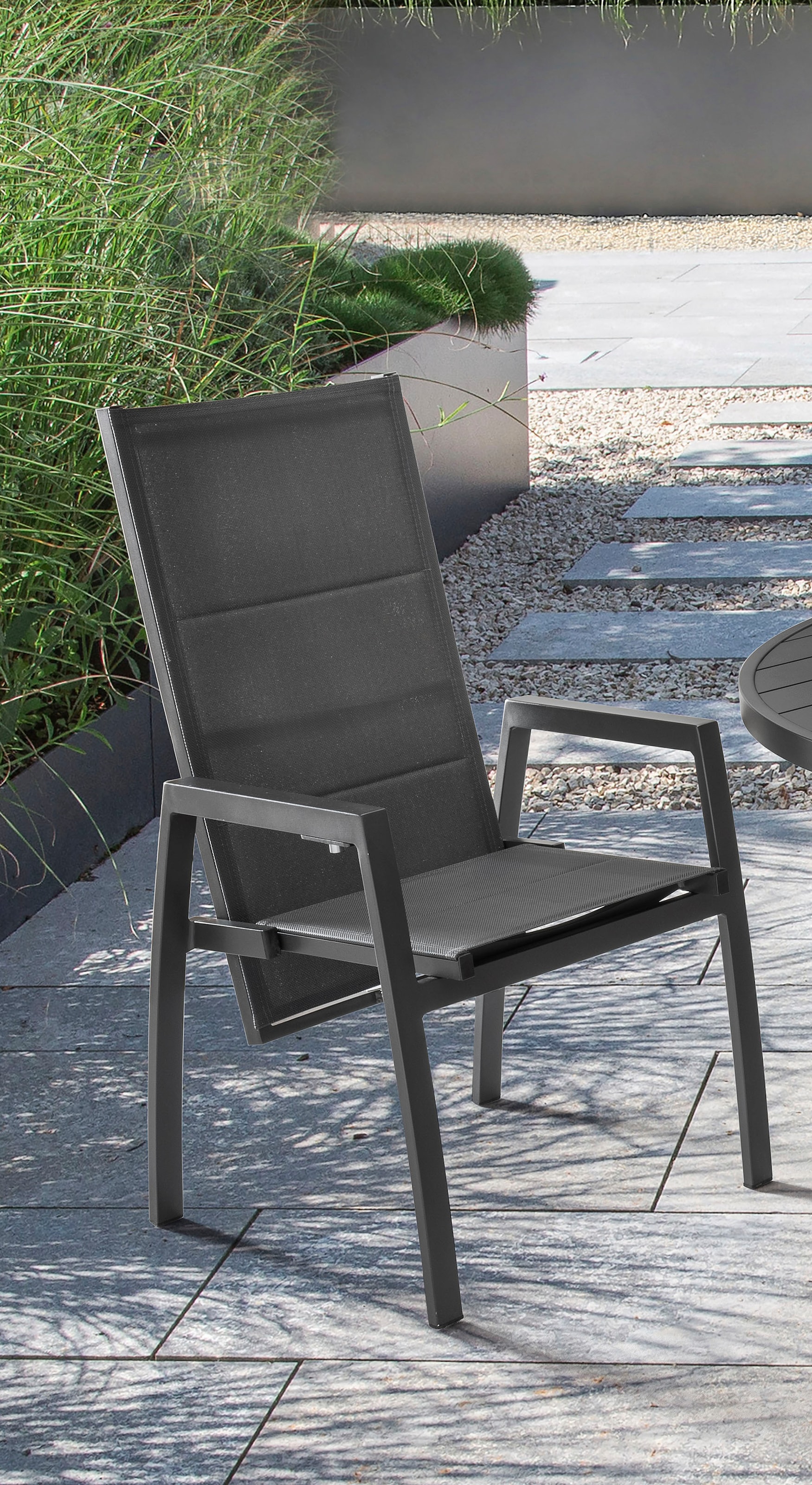 Destiny Garten-Essgruppe »COSTA ARONA« 5 Stk. tlg. 4 Hochlehner Textilene, 1 Ausziehtisch 145/199x145 cm