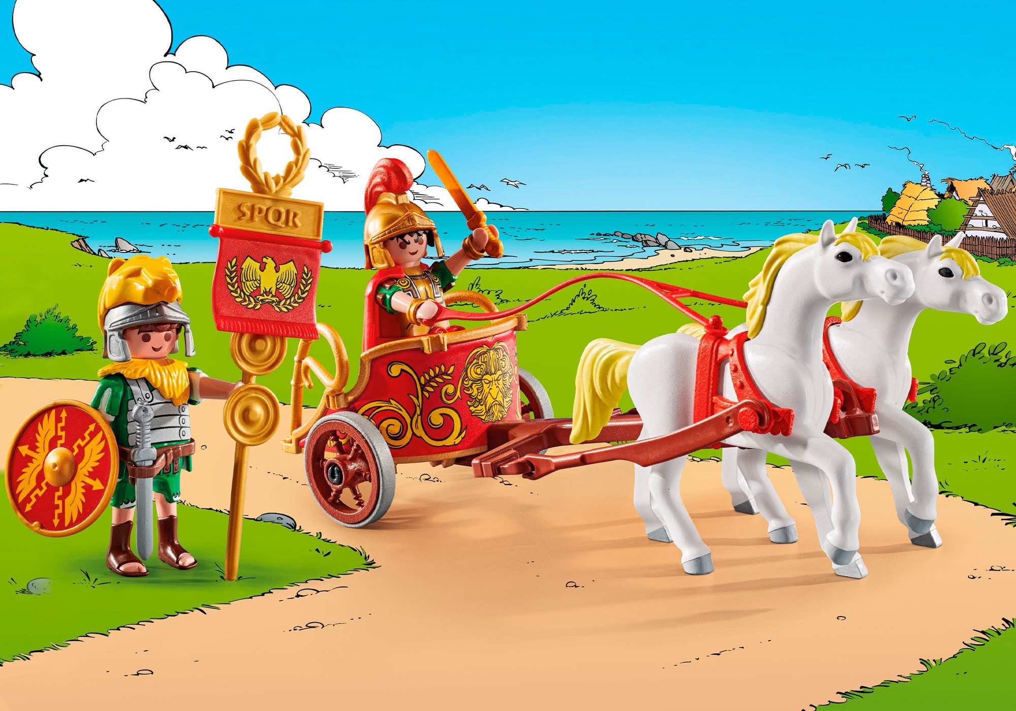 Playmobil® Konstruktions-Spielset »Römischer Streitwagen (71543), Asterix«, (31 St.), Made in Europe