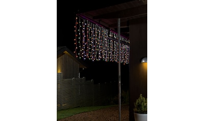 KONSTSMIDE LED-Lichtervorhang, 200 St.-flammig, LED Lichtervorhang, mit bunten Globes,... kaufen