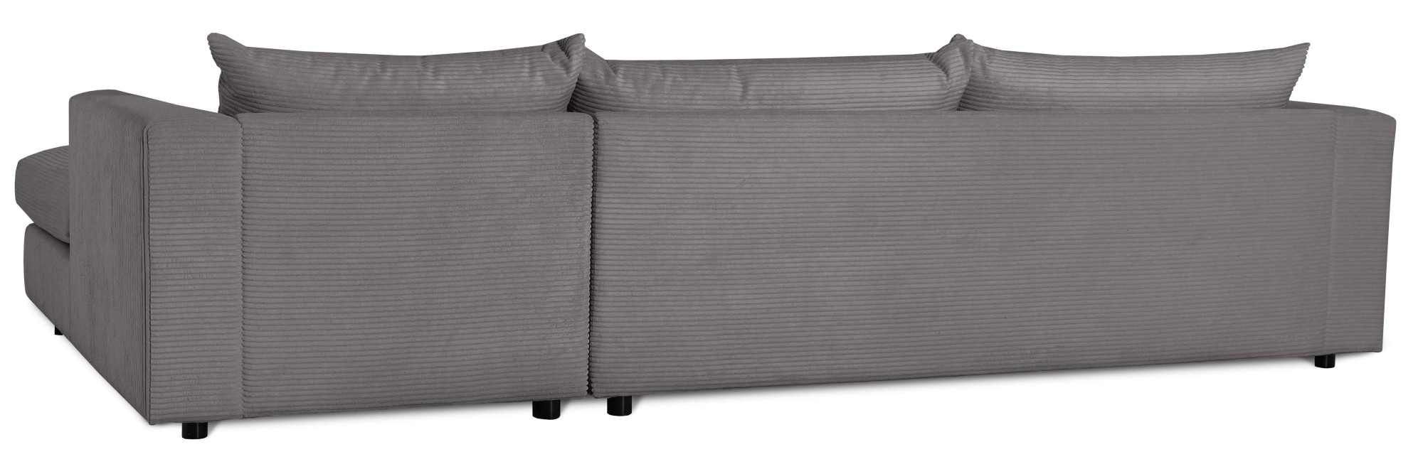LeGer Home by Lena Gercke Ecksofa »Avelina«, (2 St.), Breite 297 cm, in Cord- und Chenille- Stoff, Rückenkissen mit Federn