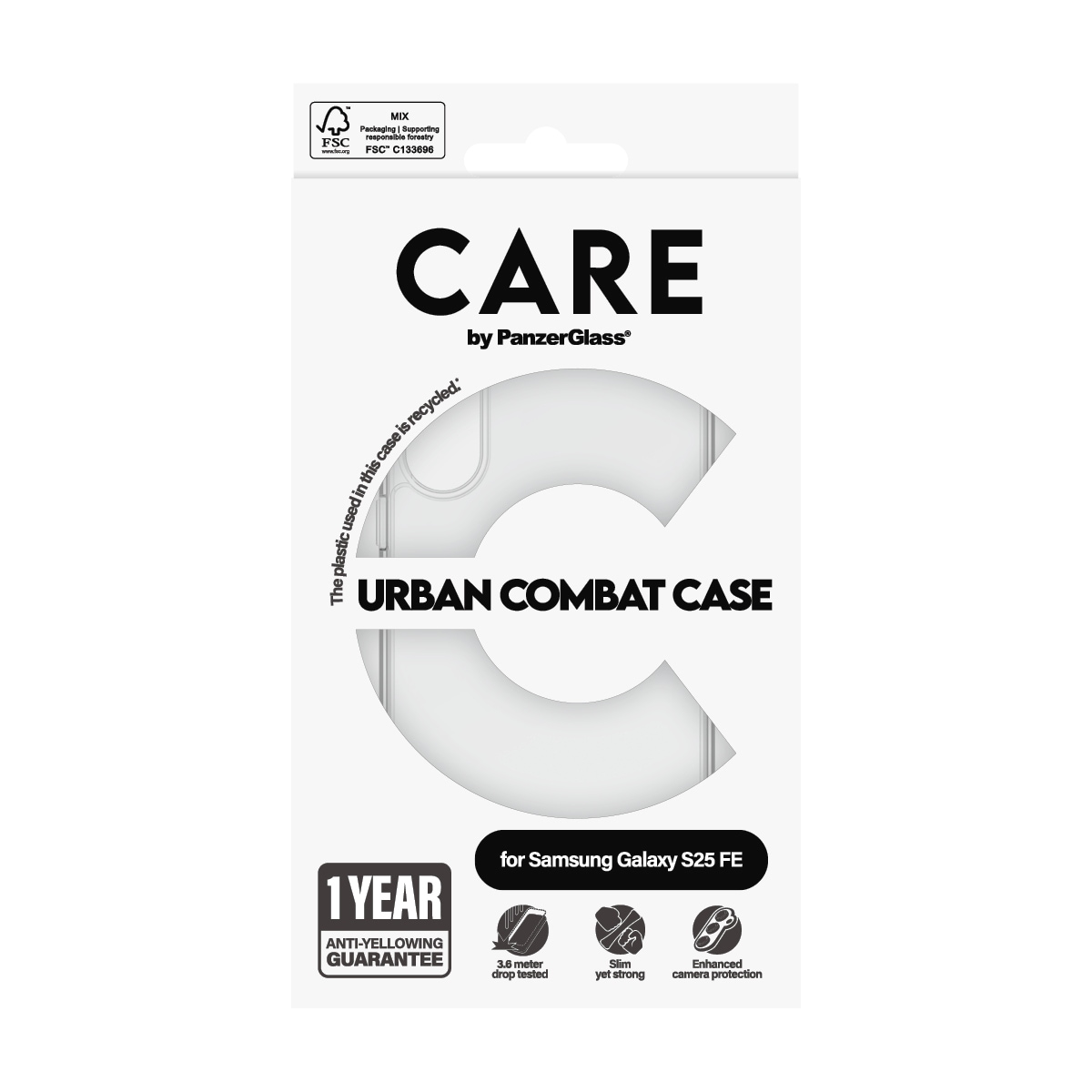 CARE by PanzerGlass Handyhülle »Urban Combat Case für Samsung Galaxy S25 FE« Samsung Galaxy S25 FE Backcover, Schutzhülle, Handyschutzhülle, Case, Schutzcase, stoßfest