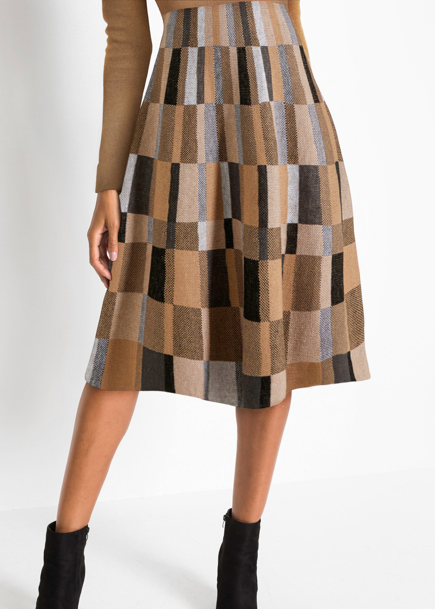 bonprix Strickkleid »Ausgestelltes Jacquard-Strickkleid« Ausgestelltes Jacquard-Strickkleid