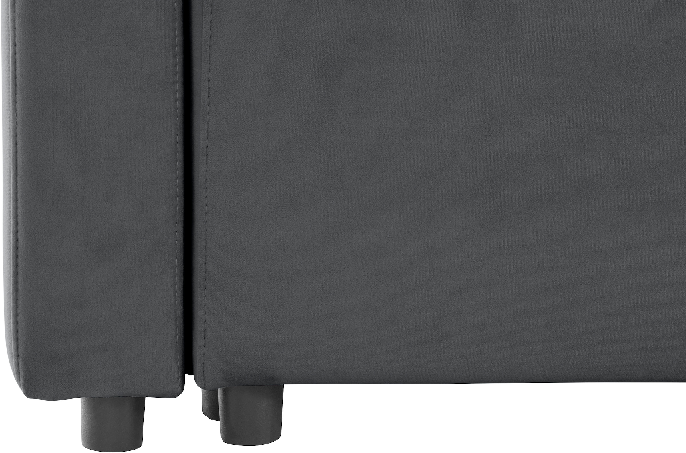 INOSIGN Ecksofa »Marva 3tlg. L-Form«, beide Armlehnelemente ausziehbar für Bettfunktion, mit Bettkasten