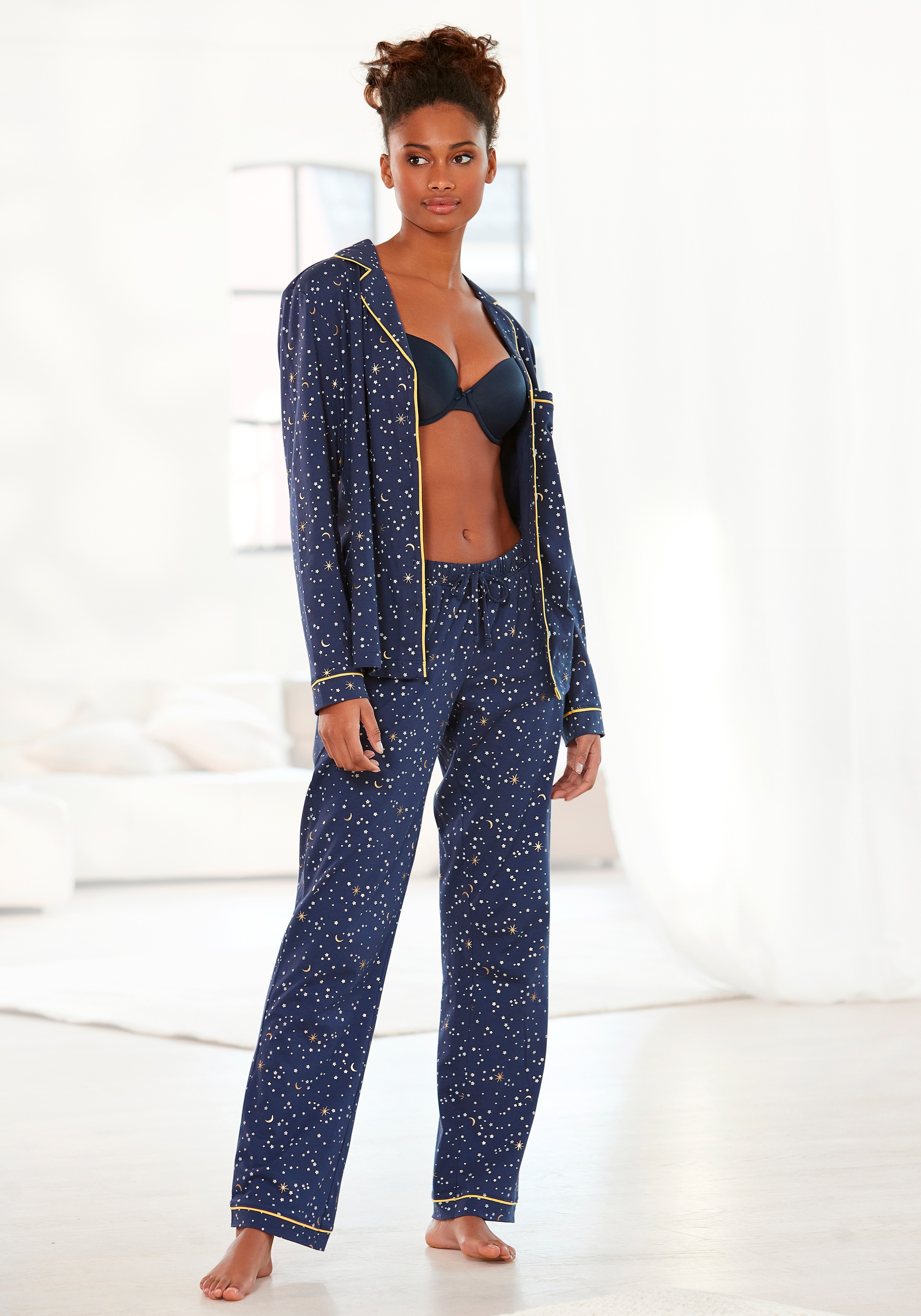 Vivance Dreams Pyjama, mit Allover-Print