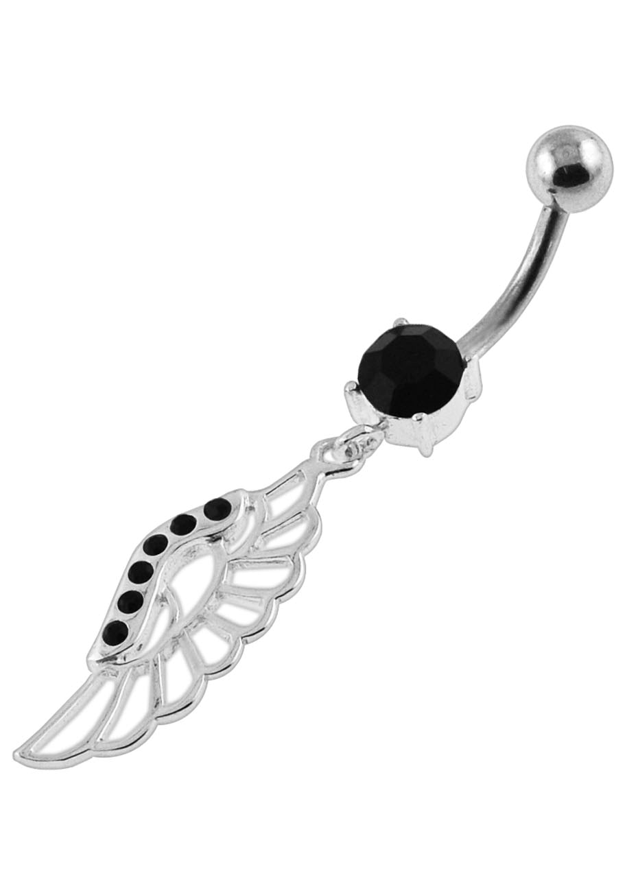 Bauchnabelpiercing »Schmuck Geschenk Piercing Silber 925 Körperschmuck WINGS Flügel«,...