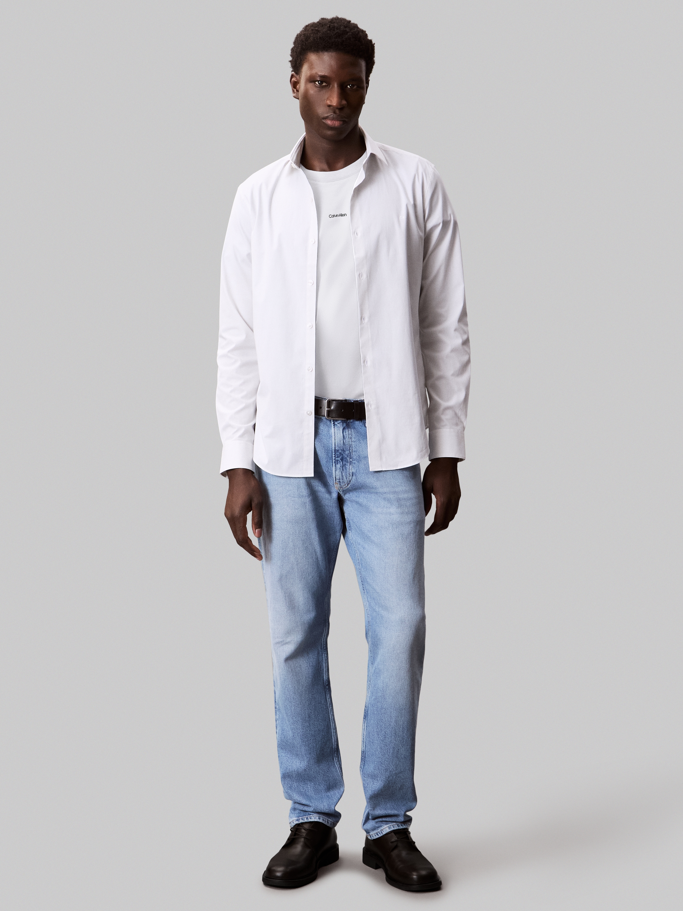 Calvin Klein T-Shirt »SS STRETCH PIQUE NANO EASY TEE«, Mit Rundhalsausschnitt
