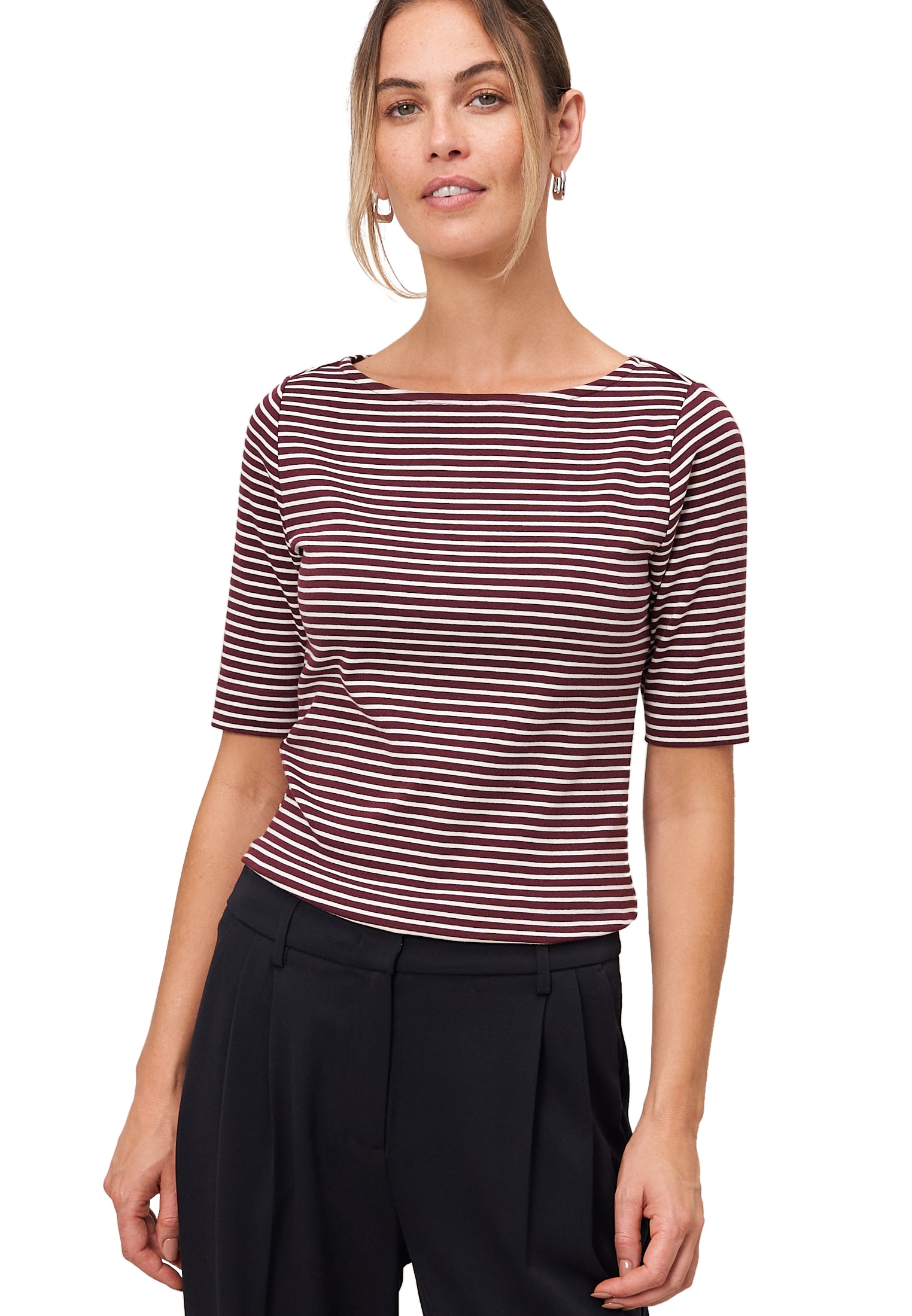 Zero T-Shirt »Ringelshirt mit U-Boot Ausschnitt«