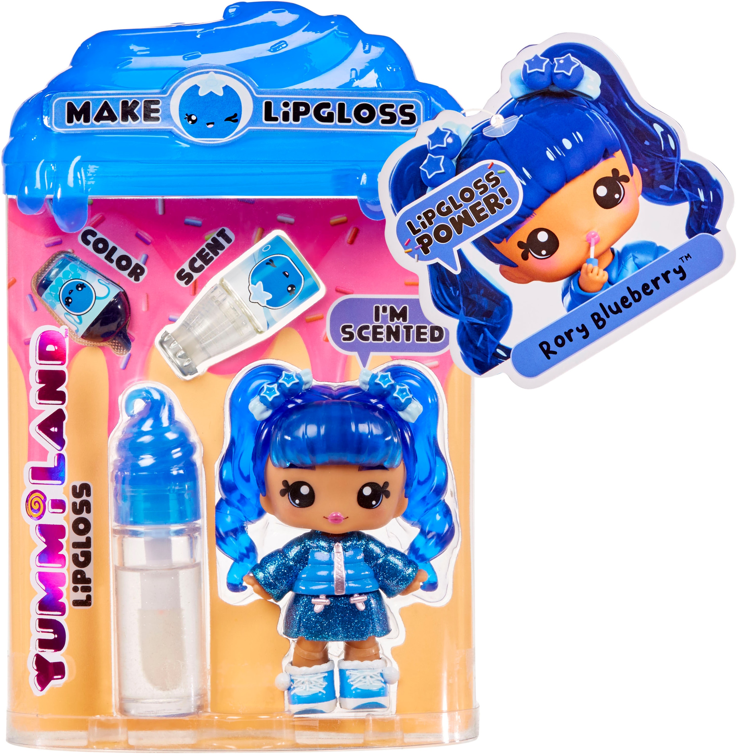 Minipuppe »Yummiland Lipgloss Doll - Rory Blueberry«, inklusive Schlüsselanhänger