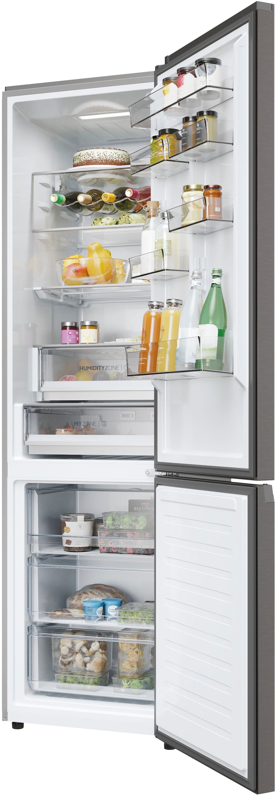 Haier Kühl-/Gefrierkombination 2D 60 SERIES 5 PRO »HDPW5620CNPD«, 205 cm hoch, 60 cm breit, MyZone Plus, HumidityZone