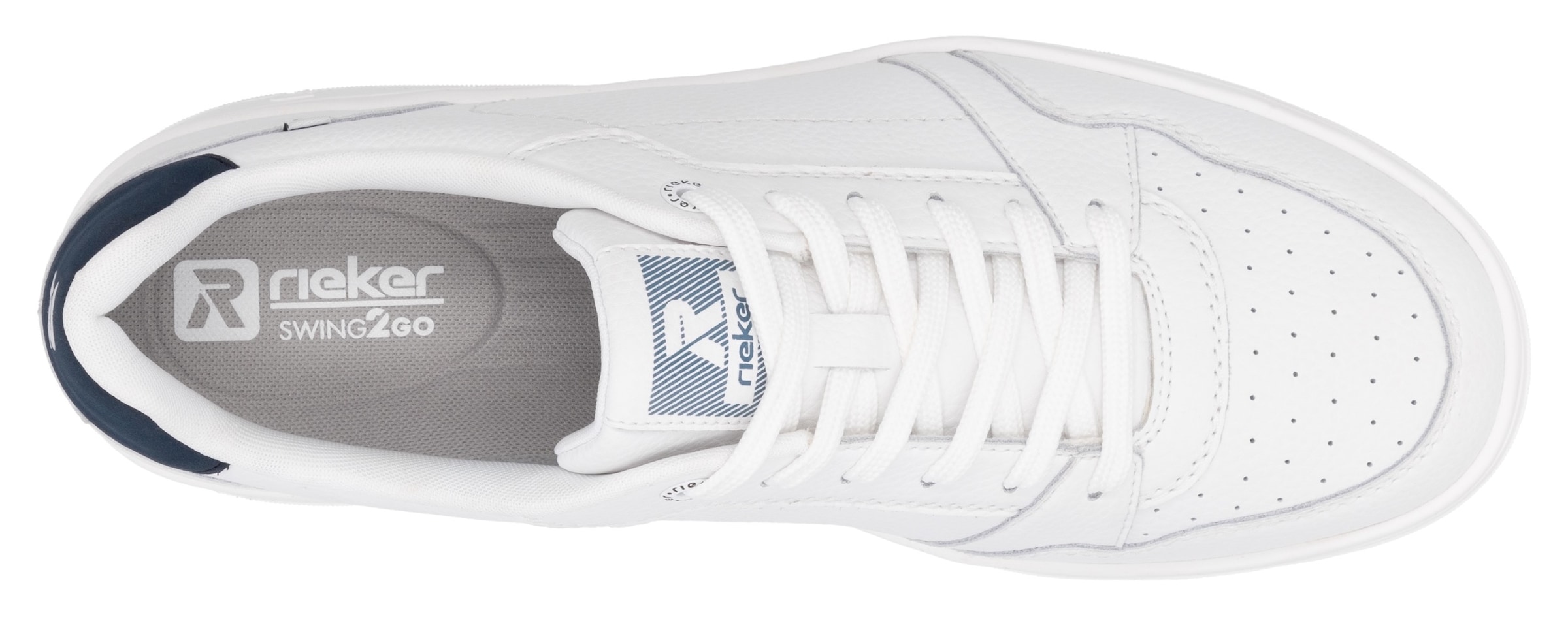RIEKER Sport Sneaker »Swing2GO«, Schnürschuh, Freizeitsneaker, Halbschuh mit dezenter Perforation