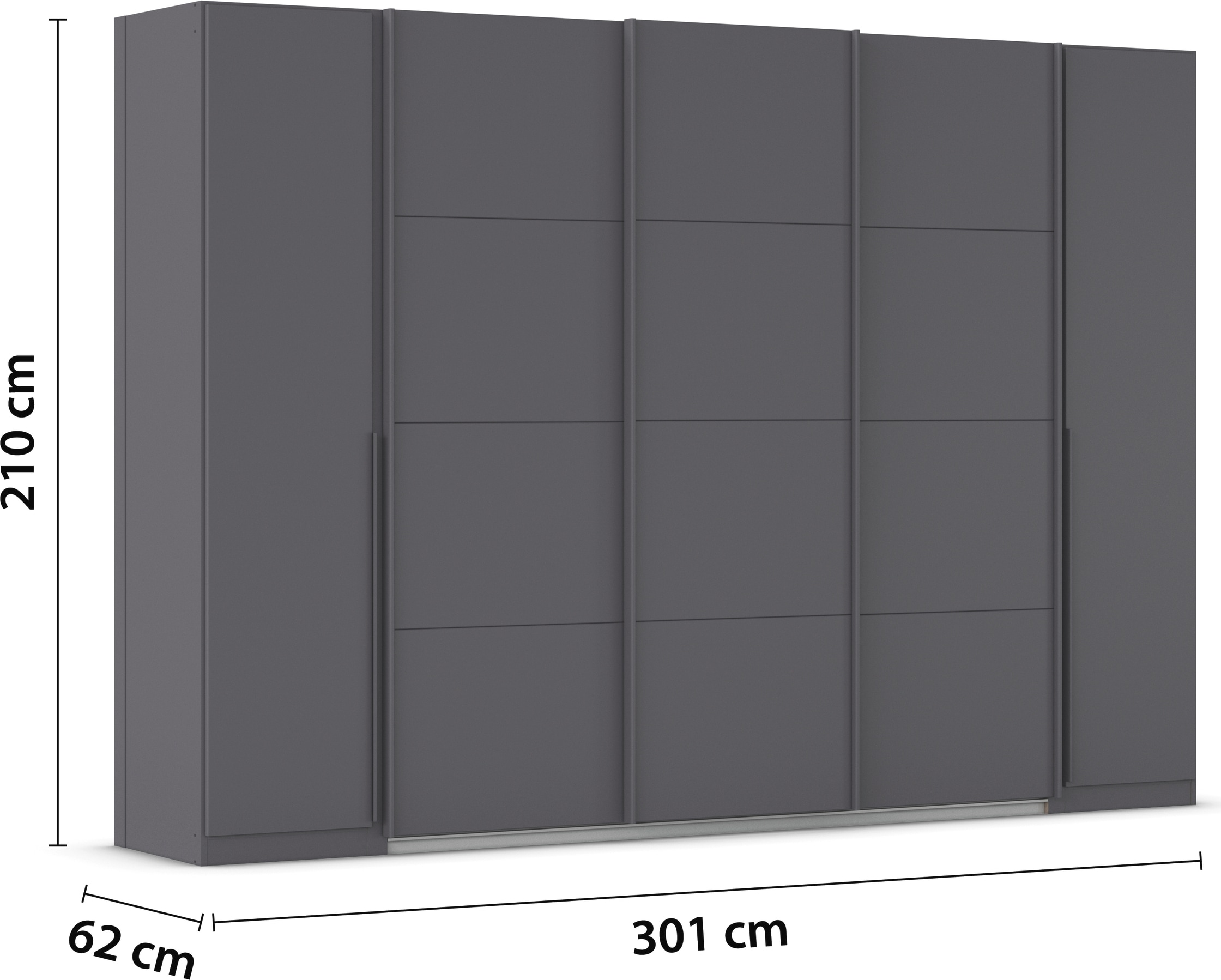 rauch Schwebetürenschrank »Agordo«, (im angesagten Mix aus Dreh- und Schwebetüren), durchdachte Innenausstattung, in zwei Griff-Farben MADE IN GERMANY