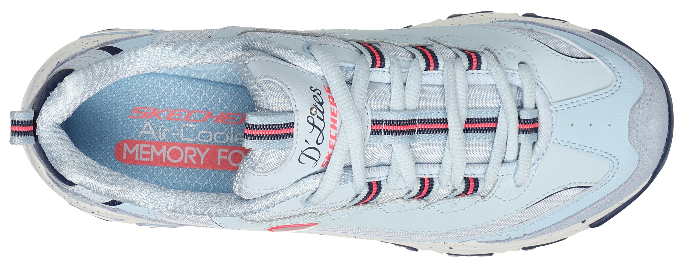 Skechers Sneaker »D'LITES-BOLD VIEWS«, Freizeitschuh, Halbschuh, Schnürschuh mit Air-Cooled Memory Foam