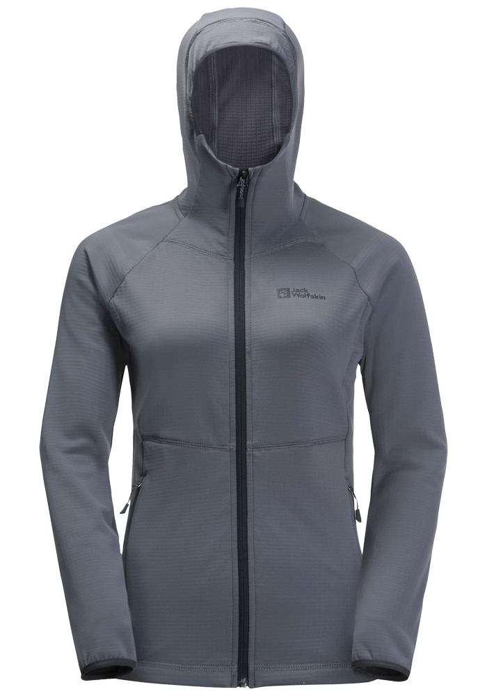 Jack Wolfskin Kapuzenfleecejacke »KOLBENBERG HOODED FZ W«, mit Kapuze
