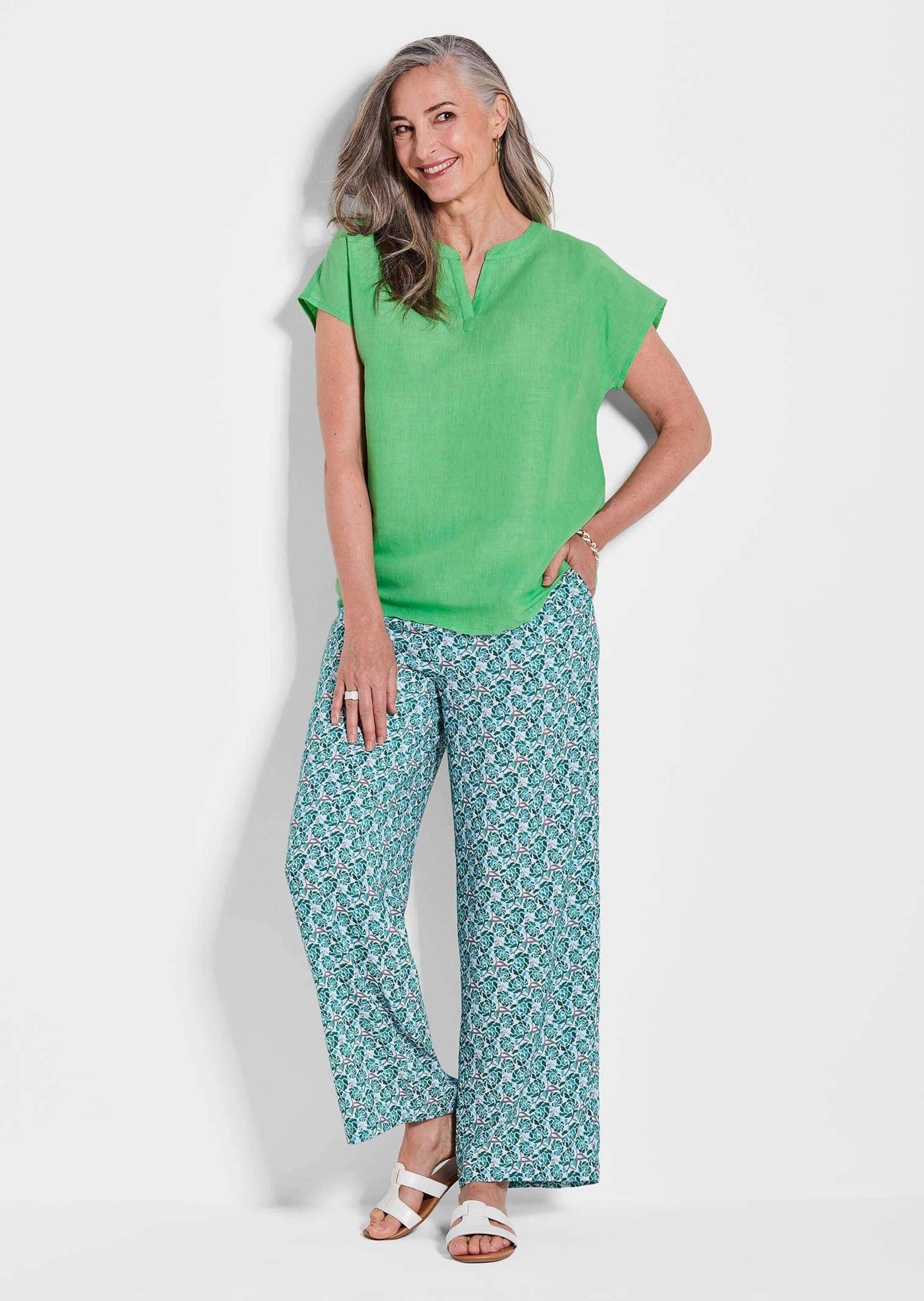 GOLDNER Tunika »Luftige Sommerbluse aus Leinenmix«
