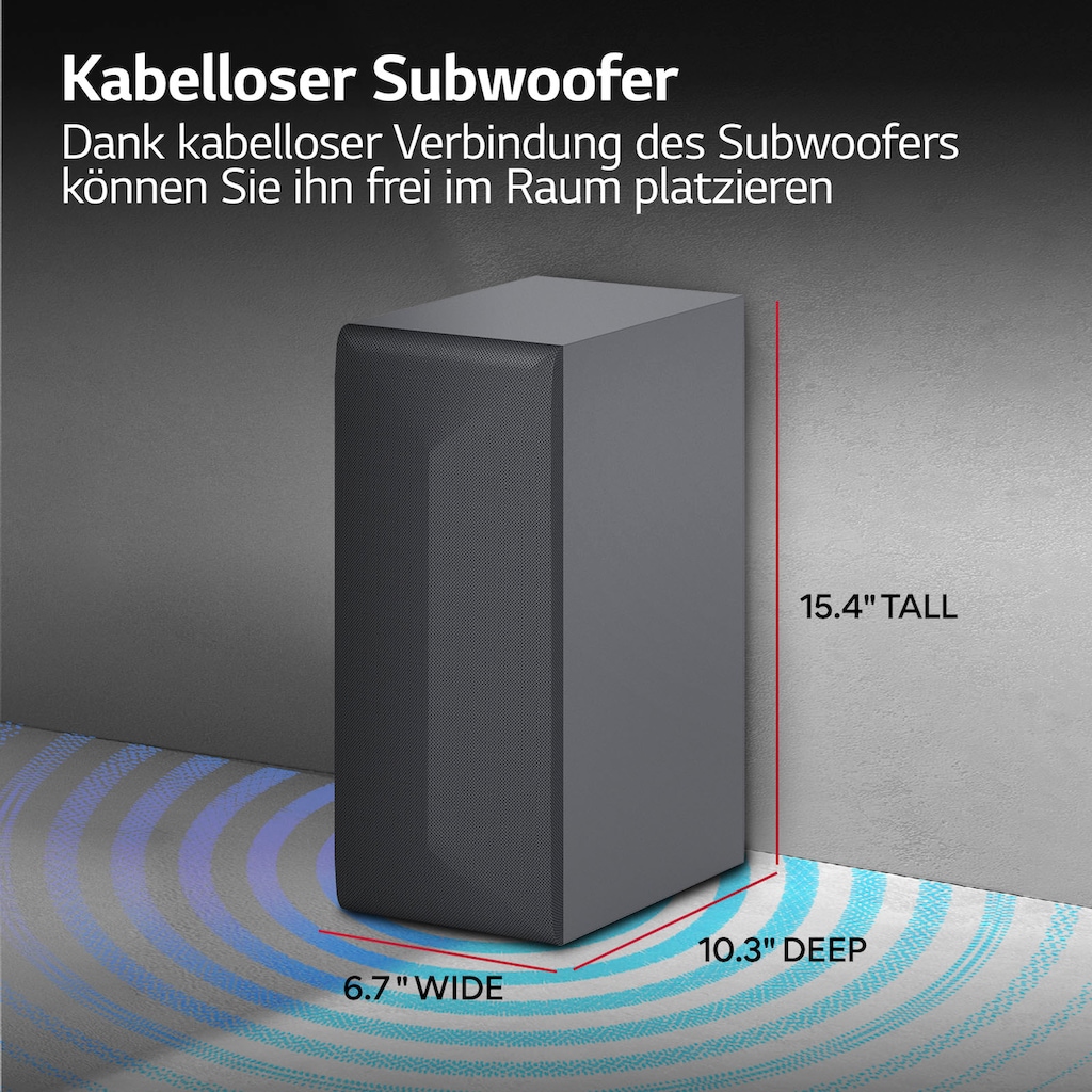 LG Soundbar »DS40Q«, AI Sound Pro,Hi Res Audio,TV Soundmode Share,kabelloser Subwoofer