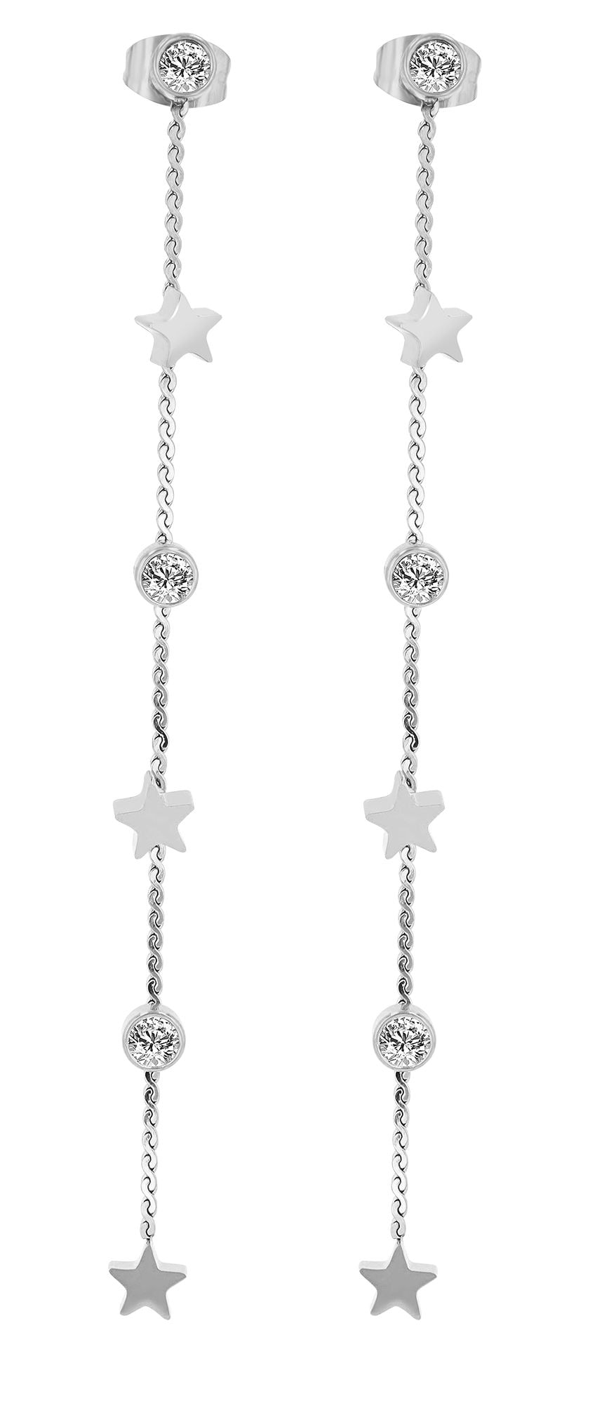 Adelia´s Paar Ohrstecker »Damen Ohrringe ¿ Ohrstecker aus Edelstahl mit Strass Steinchen«