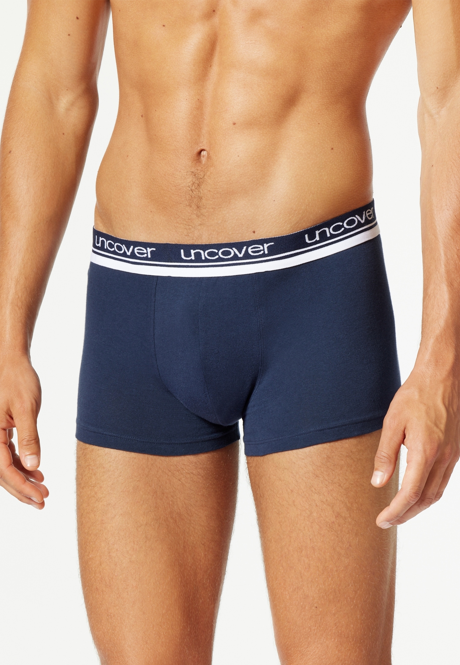 uncover by SCHIESSER Boxer »UNCOVER Cotton«, (2er Pack), Logo-Bund, elastisch, ohne Eingriff, perfekter Sitz