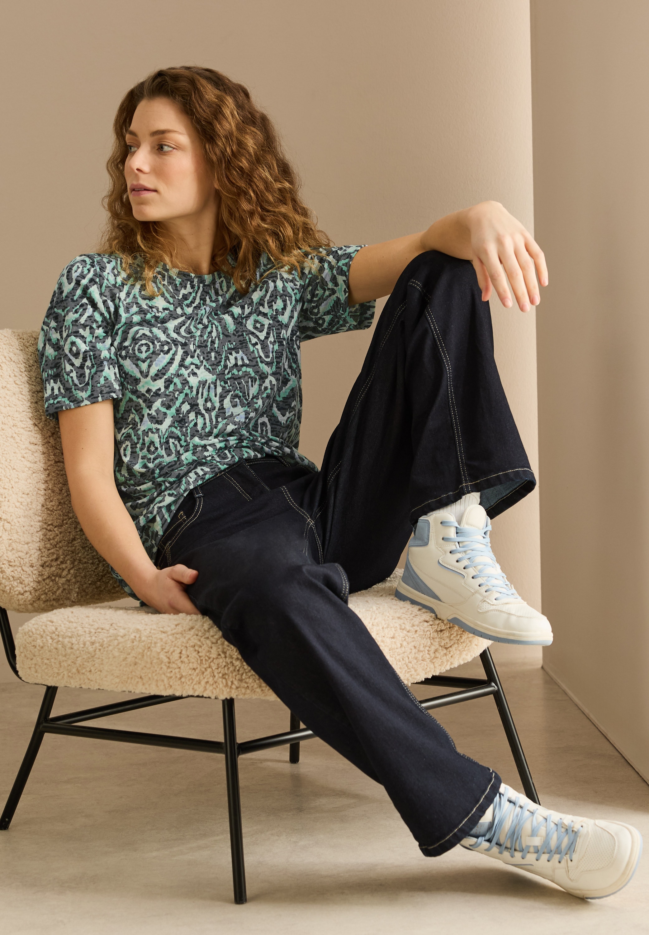 Cecil T-Shirt, mit All-Over Print