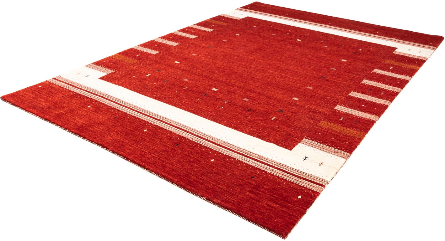 Wollteppich »Loribaft Minimal Rosso 296 x 203 cm«, rechteckig, Unikat mit Zertifikat
