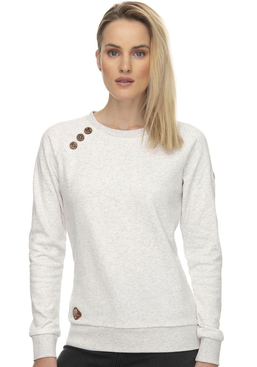 Ragwear Sweatshirt »DARIA«, mit Ragwear Knopf-Design: Venusblume