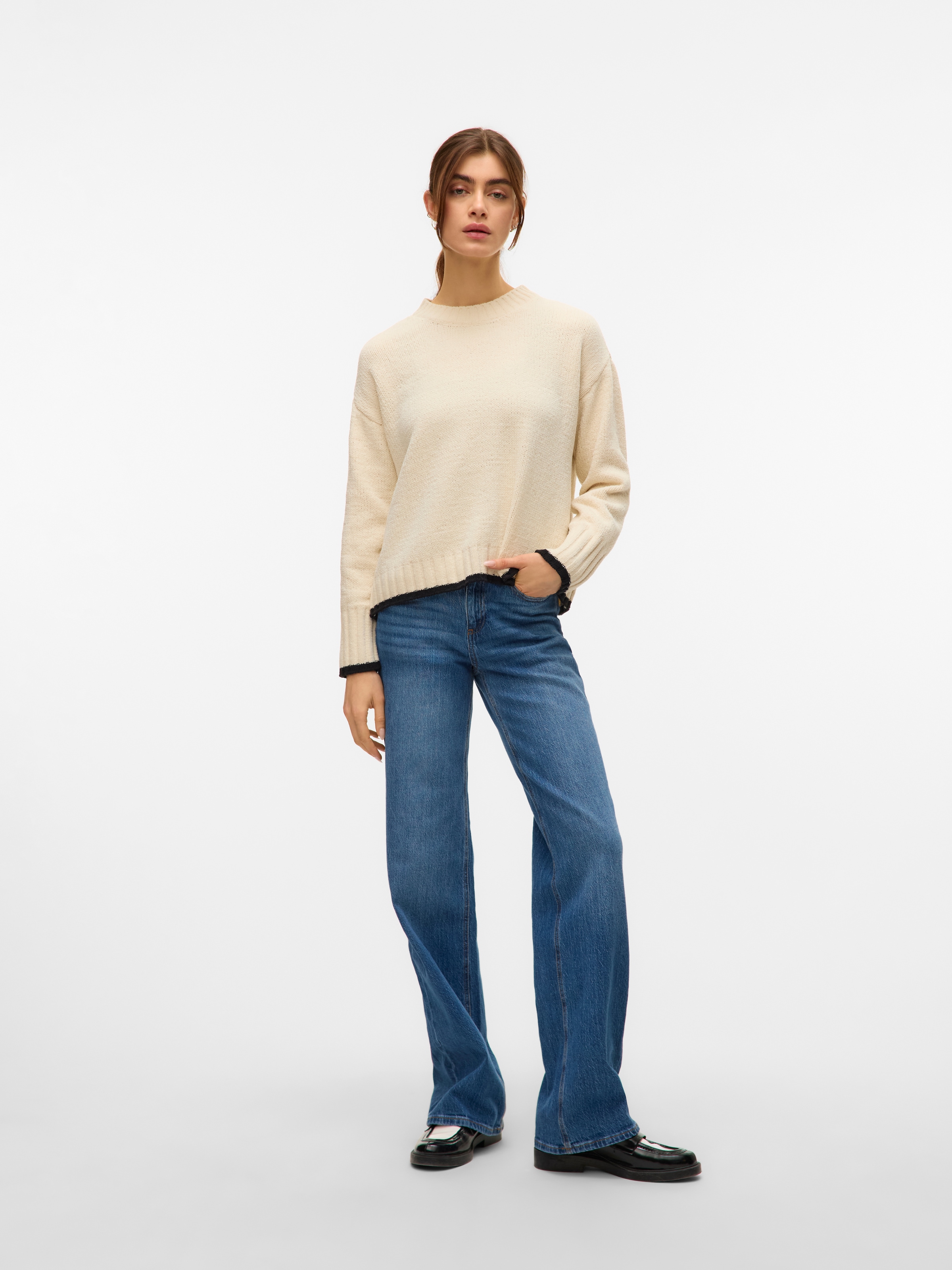 Vero Moda Strickpullover »VMSHADOW LS O-NECK PULLOVER BOO«