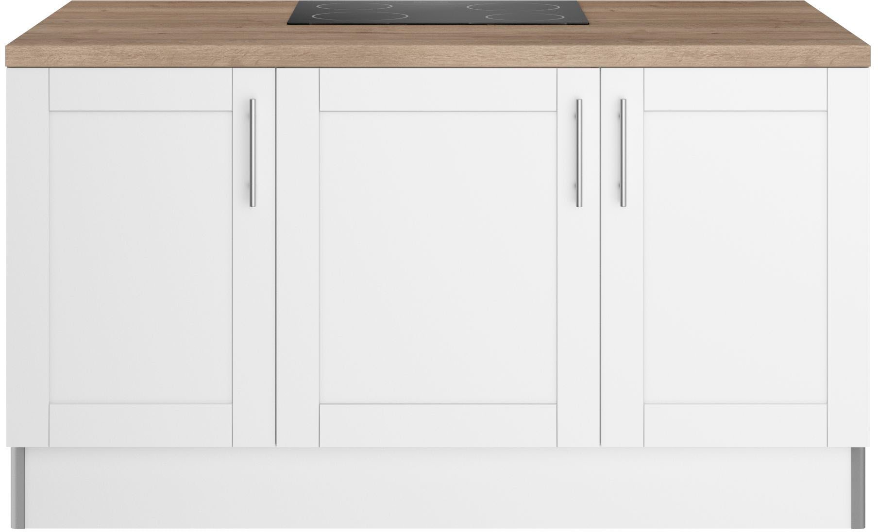 KOCHSTATION Kochinsel »KS-Ahus«, Kücheninsel, Breite 160 cm, wahlw. mit E-Gerät, Soft Close Funktion