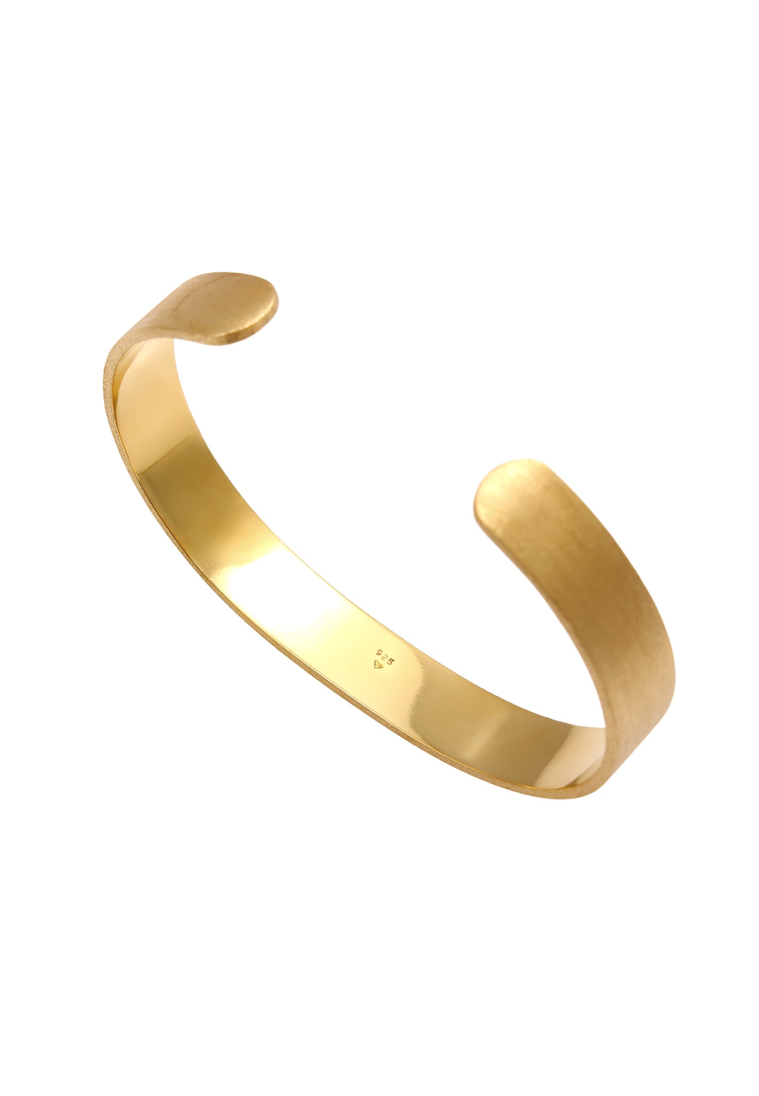 Kuzzoi Armreif »Armband Herren Armreif Offen Basic 925 Silber«