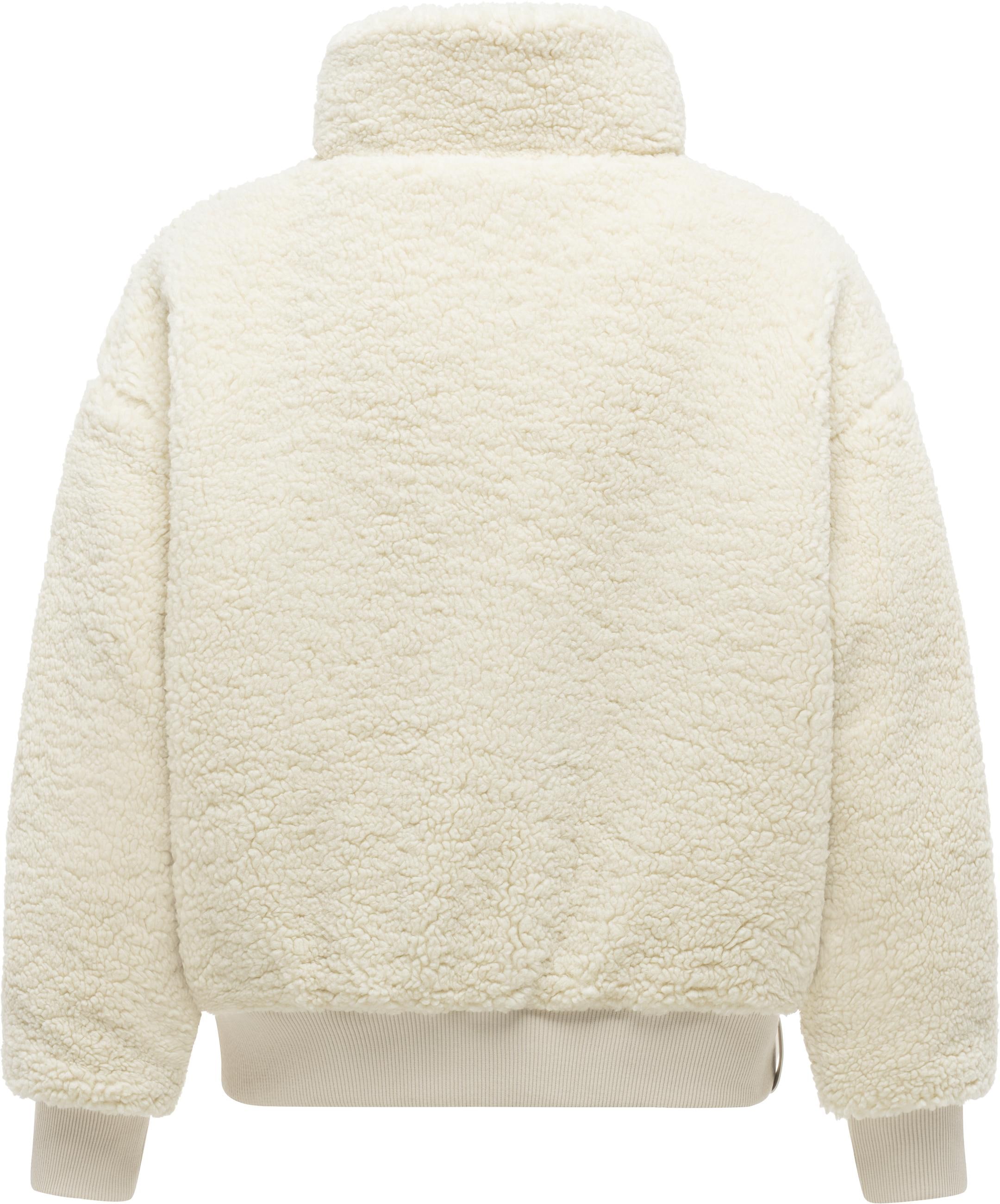 Ragwear Plüschjacke »Plüschjacke Tillie Y« ohne Kapuze oversized Damen Teddyjacke mit Rippstrickbündchen