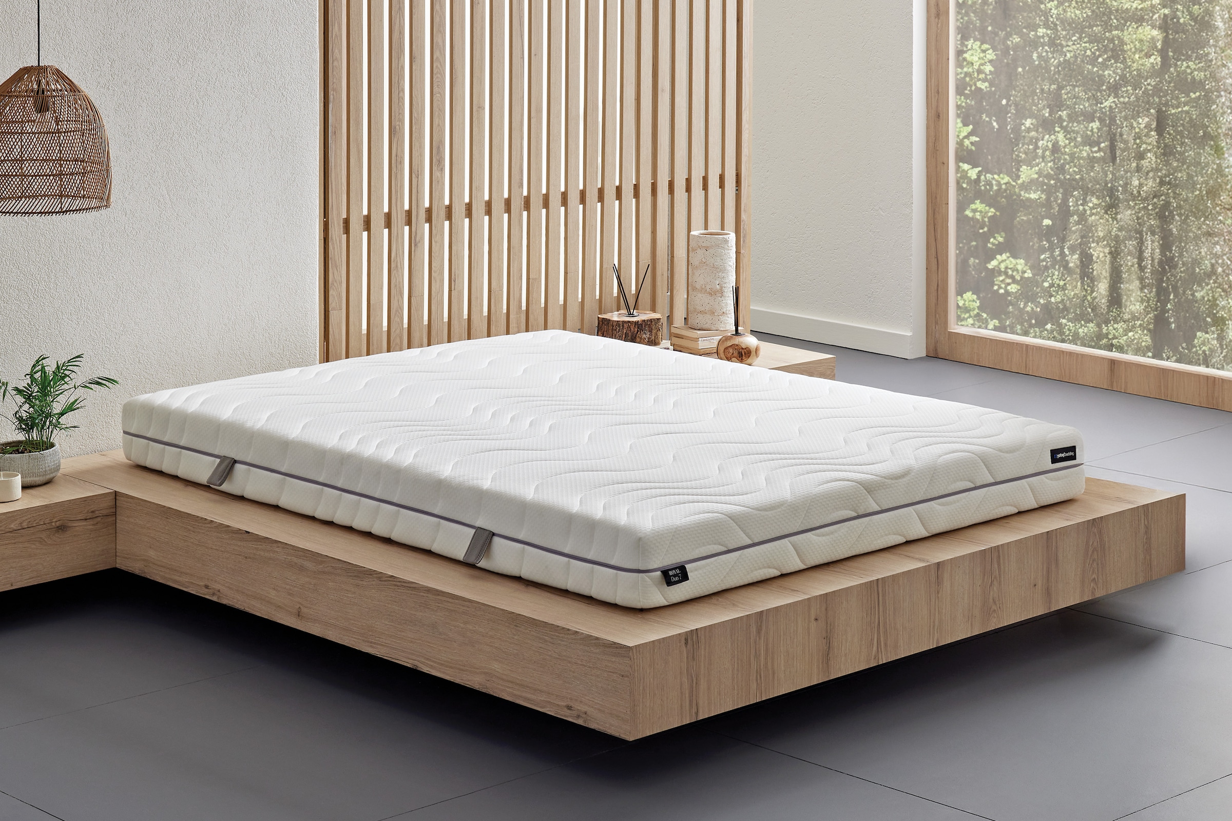 Yatas Bedding Taschenfederkernmatratze »Royal Duo 7 Slim in weiß, Größe B/L: 180 cm x 200 cm