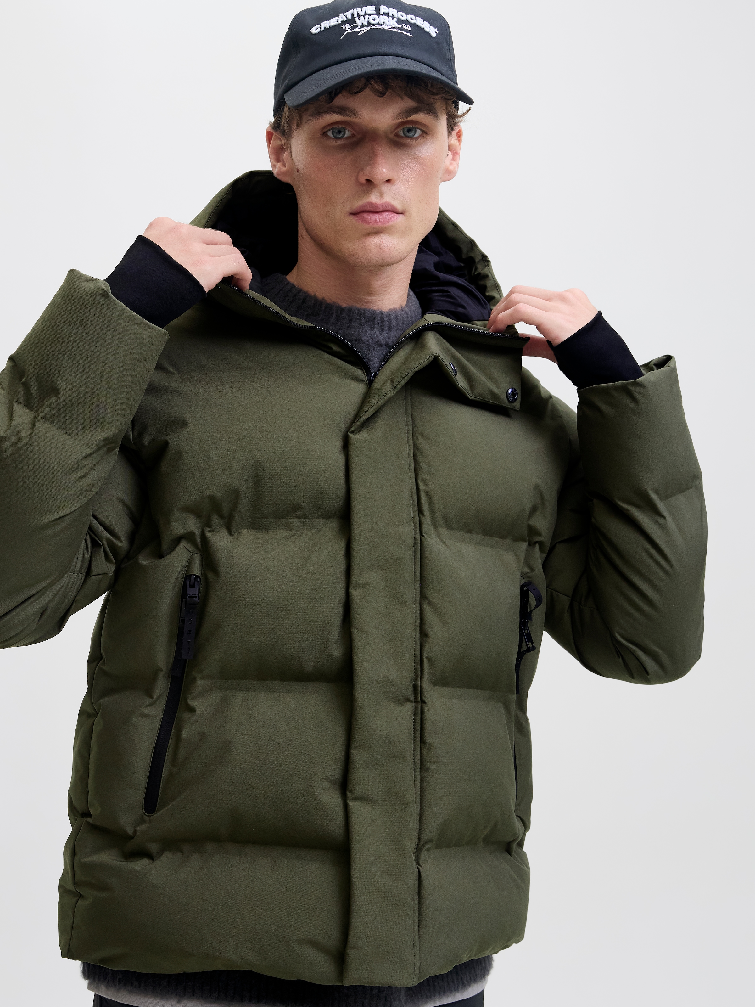 Jack & Jones Steppjacke »JCOFUSION PUFFER JACKET« mit Kapuze