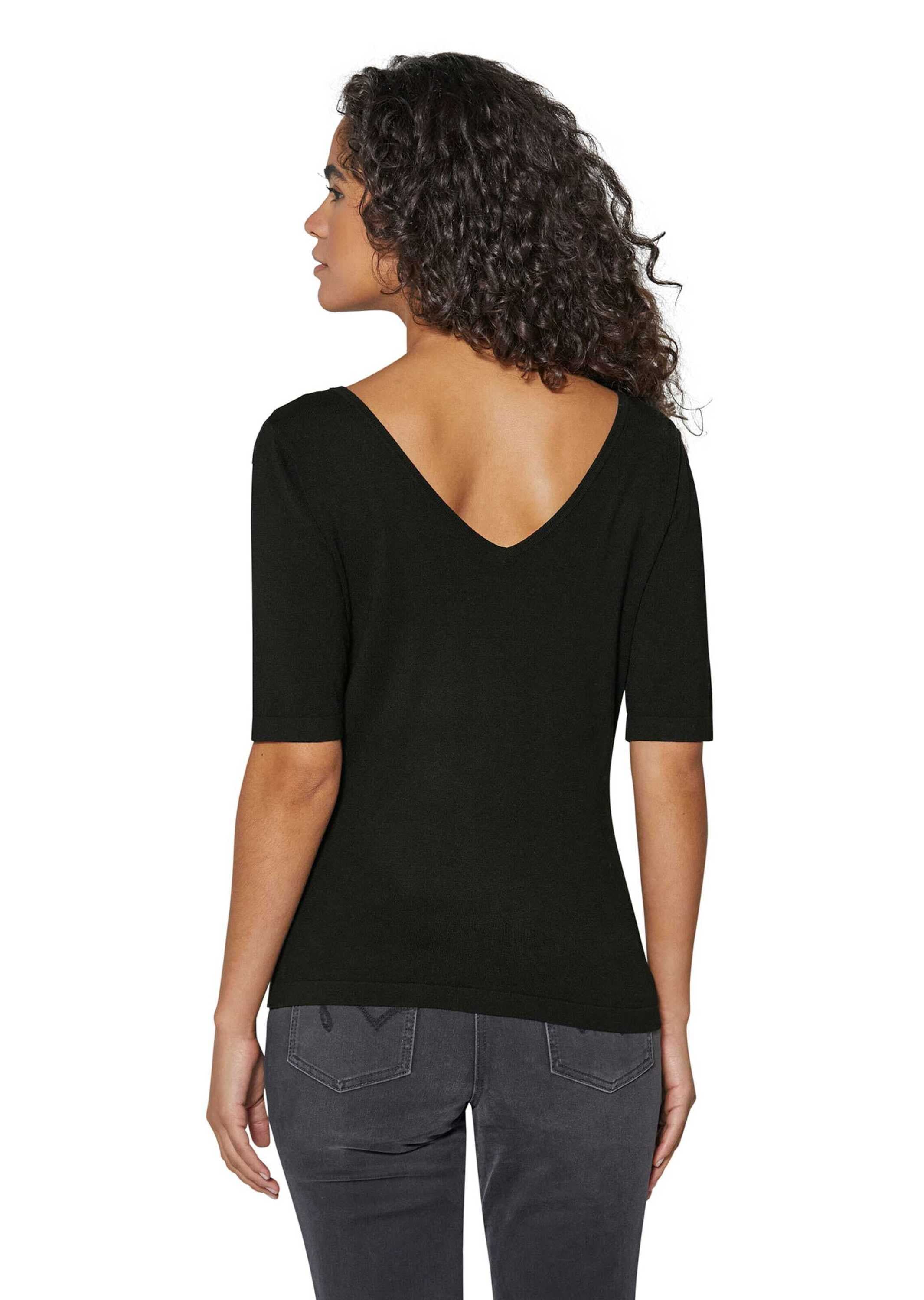 MADELEINE Longpullover »Pullover Halbarm-Pullover mit V-Ausschnitt«
