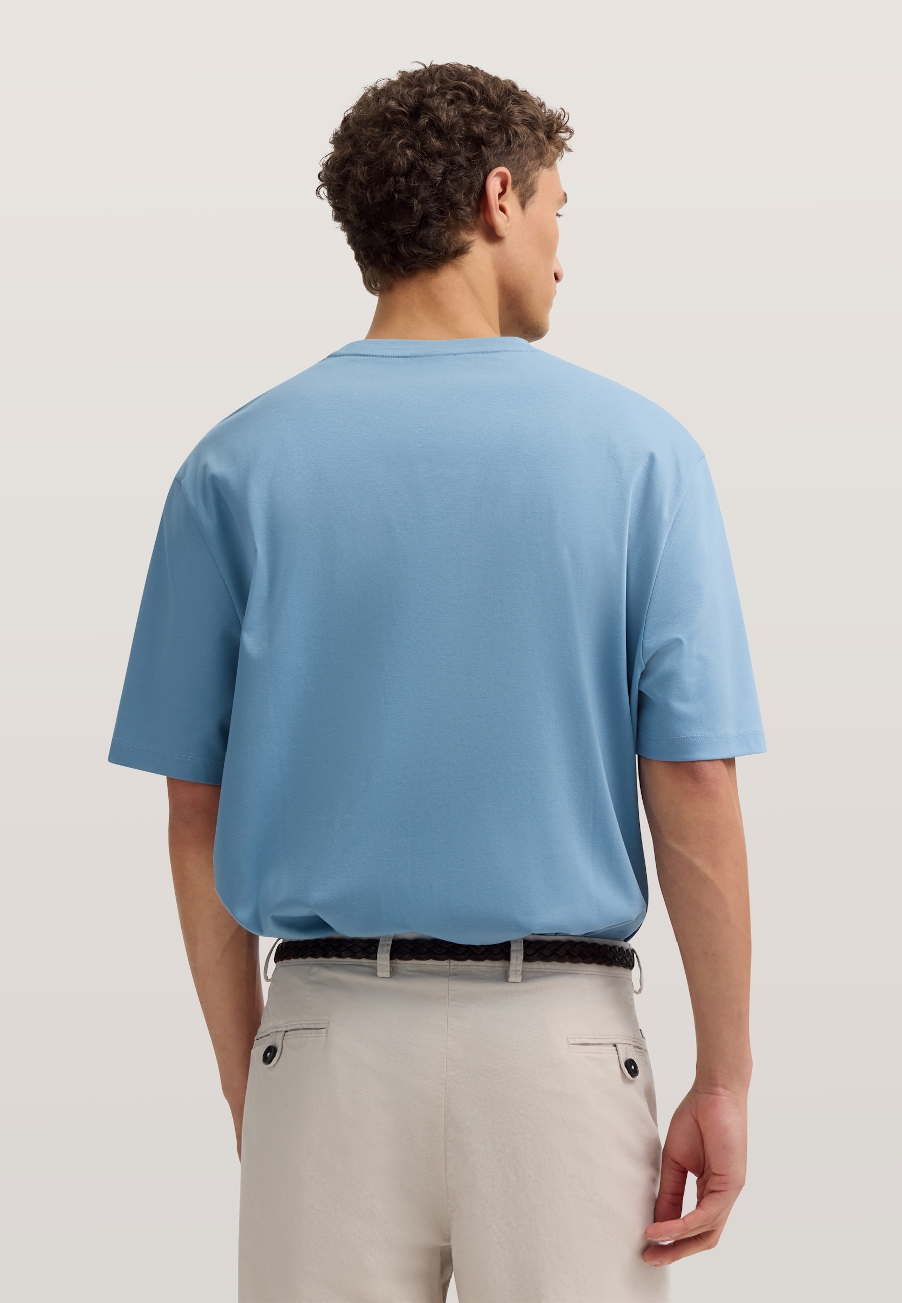 bugatti T-Shirt elegant mit Rundhals