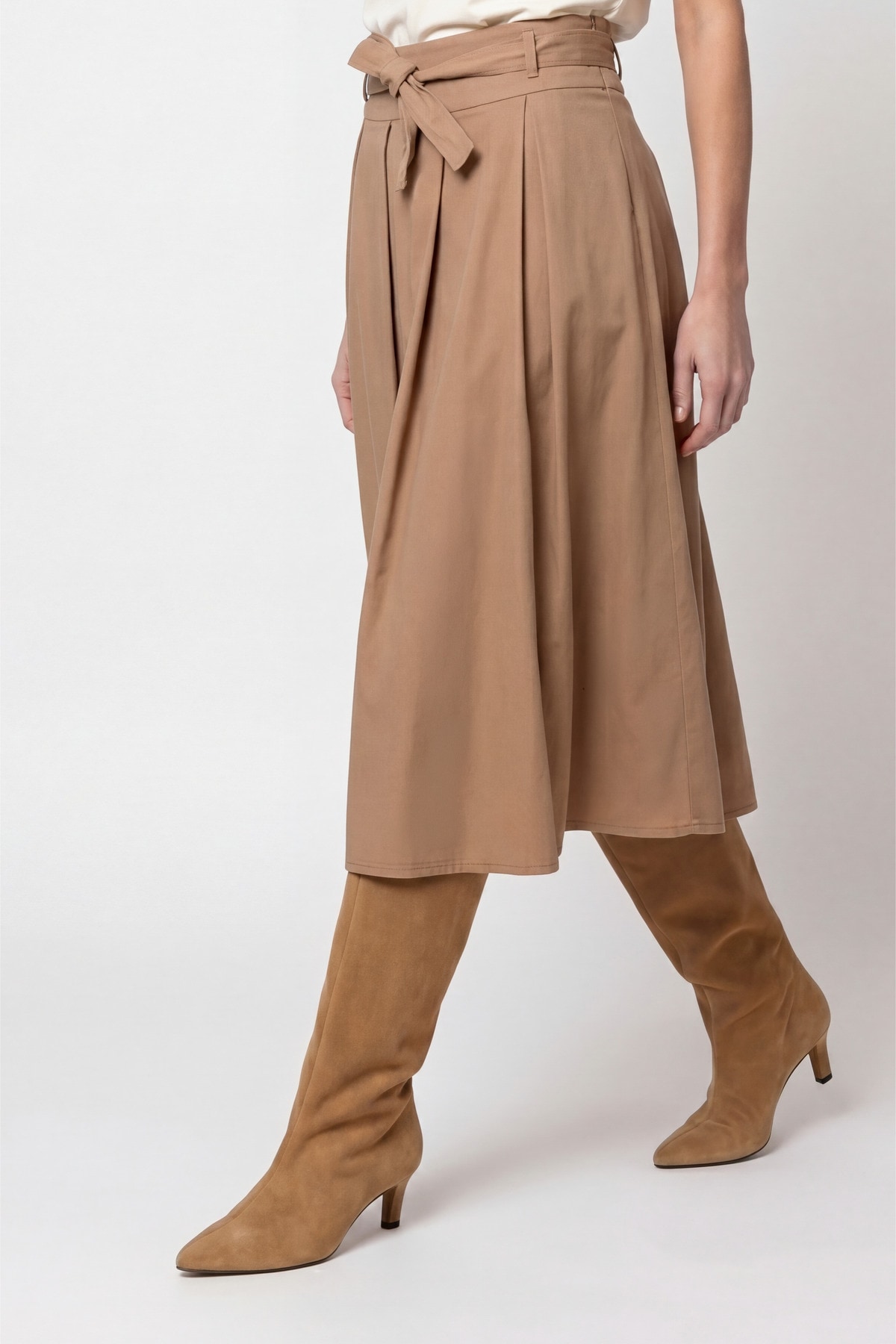 Monari Midirock »Rock Lyocellmix« Regular fit mit gelegten Falten