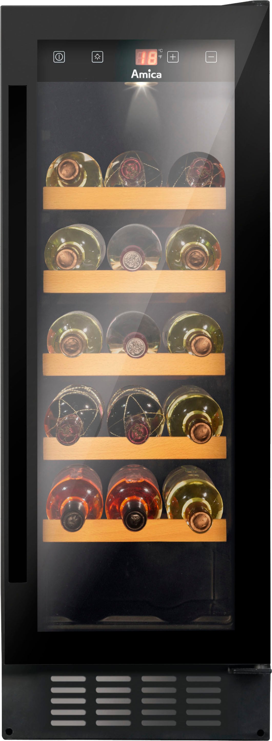 Amica Weinkühlschrank »WK 341 115 für bei S«, 20 OTTO 075l, Standkühlschrank Standardflaschen á
