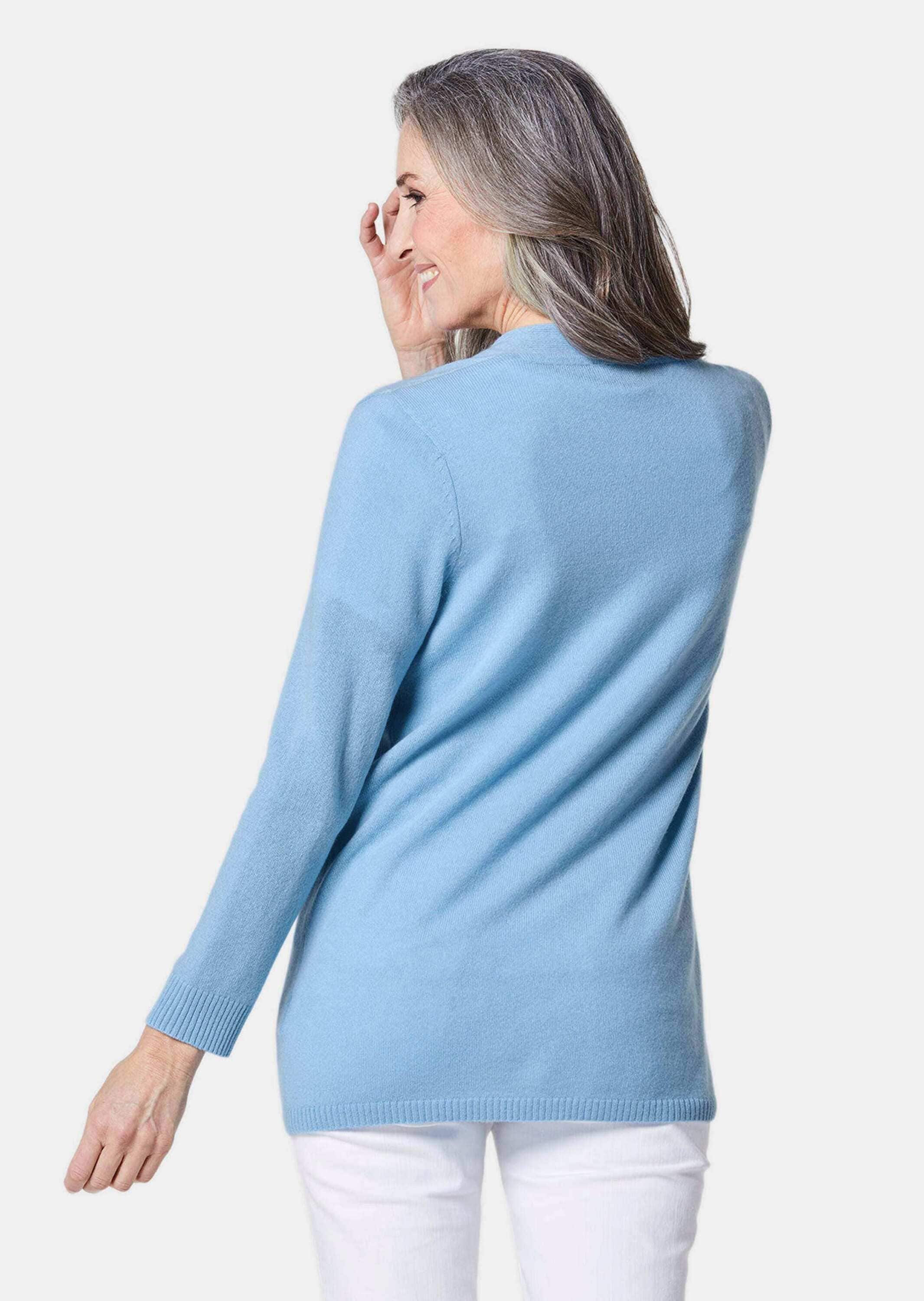 GOLDNER Strickjacke »Kurzgröße Langarm Feinstrick-Cardigan«