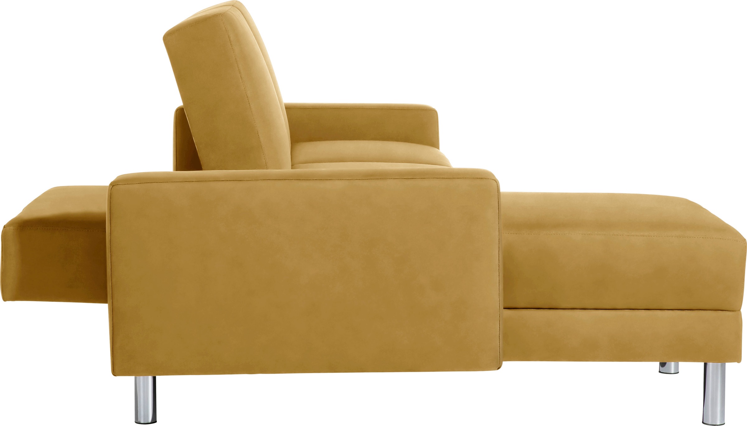 Max Winzer® Schlafsofa »Just Fresh modernes kubisches Sofa, Rückenverstellung für Sitzkomfort«, Recamiere links oder rechts montierbar, elegante Metallfüße